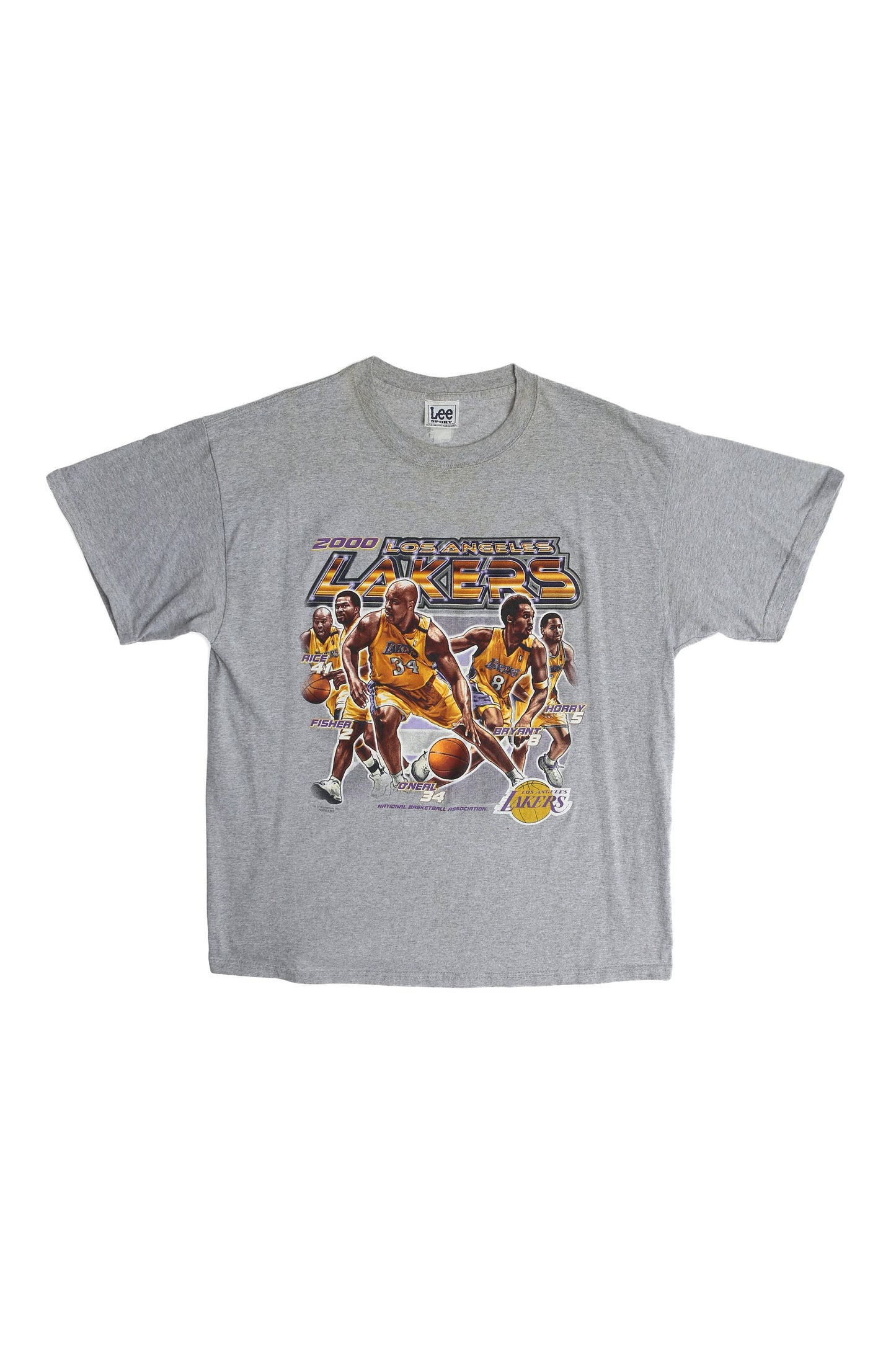2000 Los Angeles Lakers Gray Graphic T-shirt