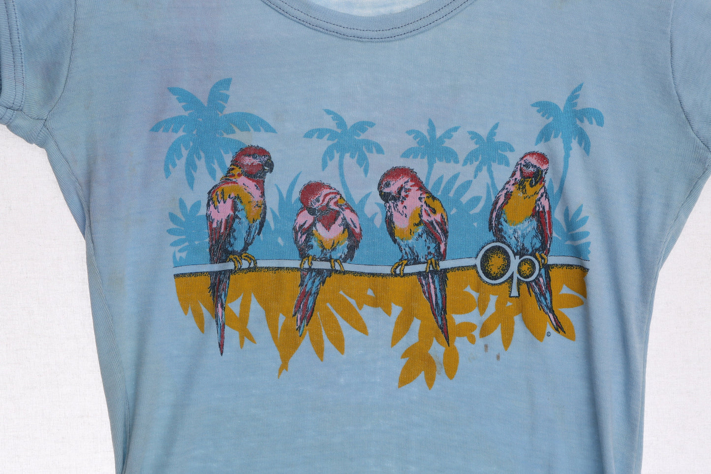 Vintage Op Blue Graphic Women's Top