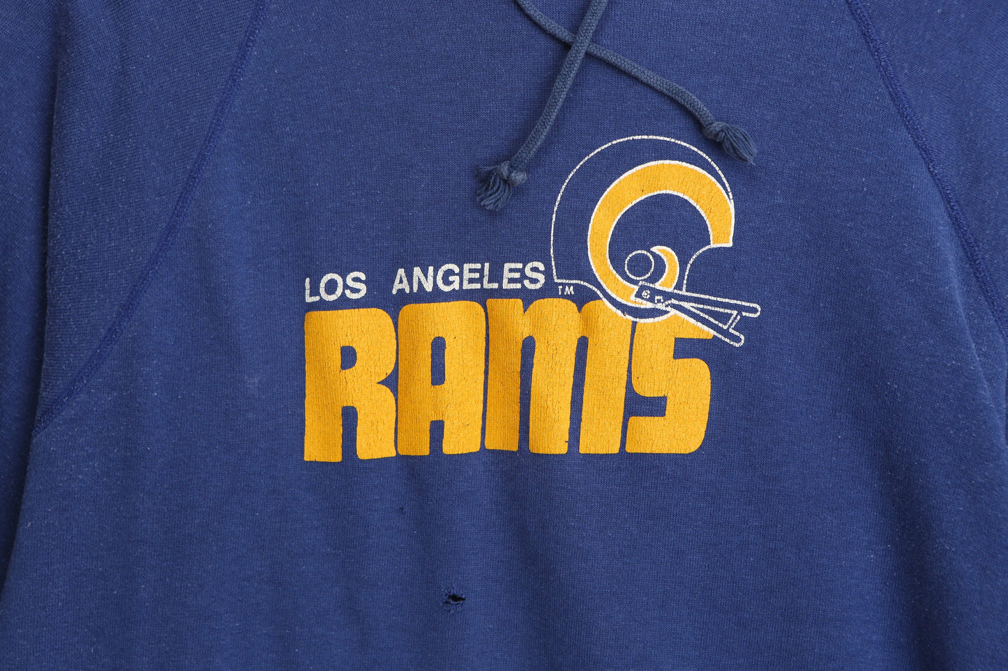 Vintage Rams Graphic Hoodie - Los Angeles Football Team - Champion Label