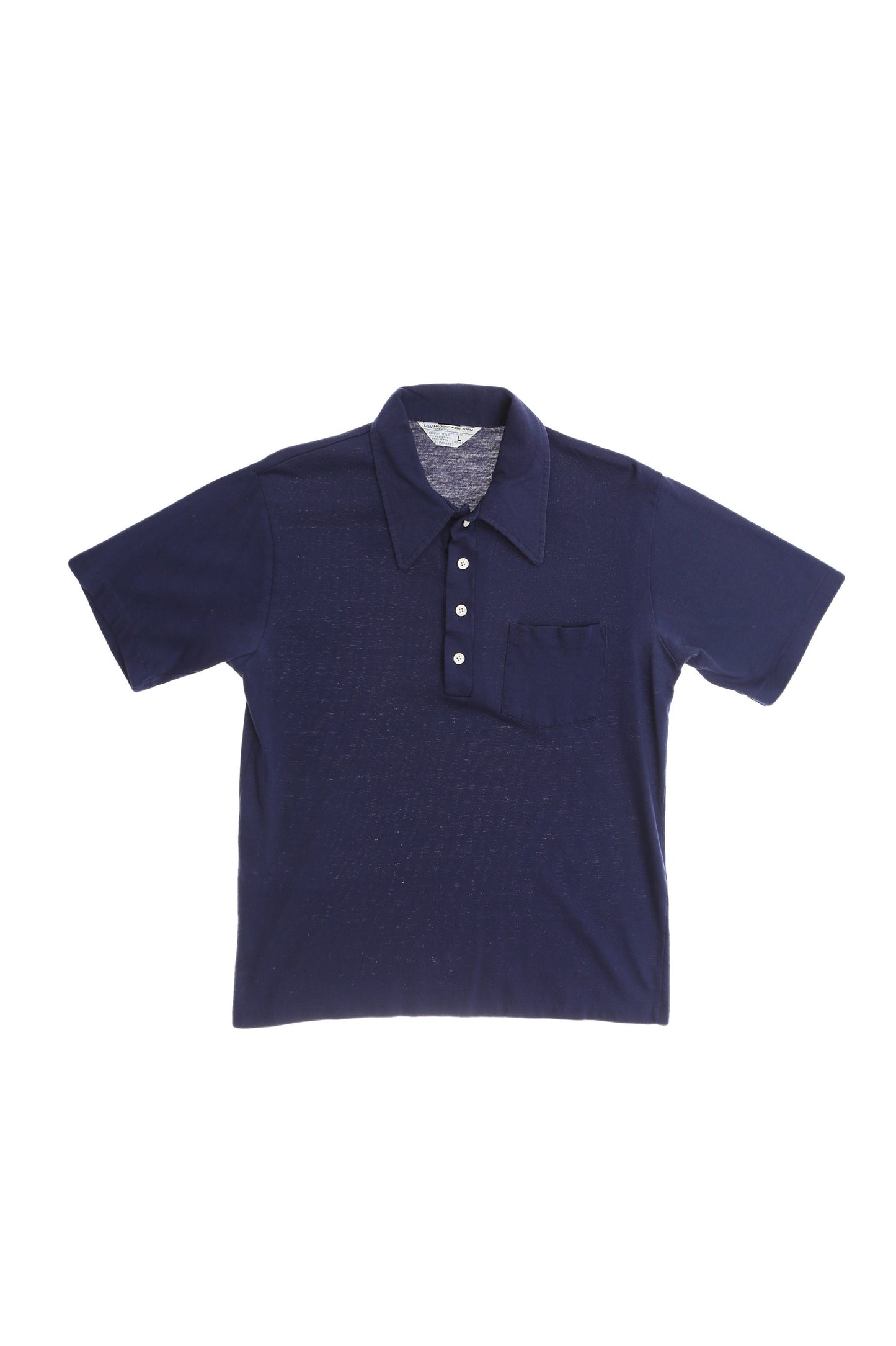 Vintage Blue Polo Shirt - Era 1970's - 1980's