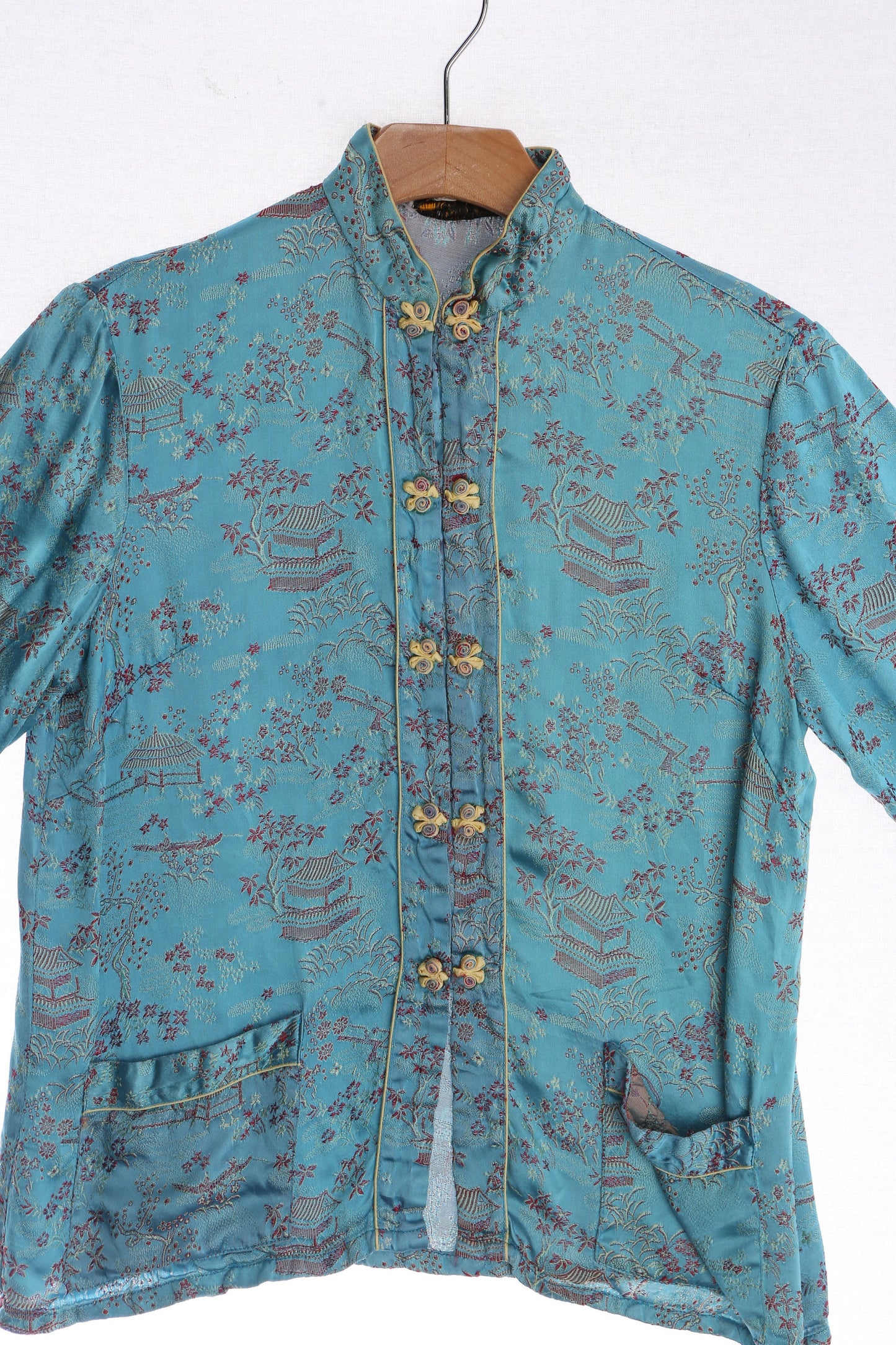 Vintage Chinese Blue Brocade