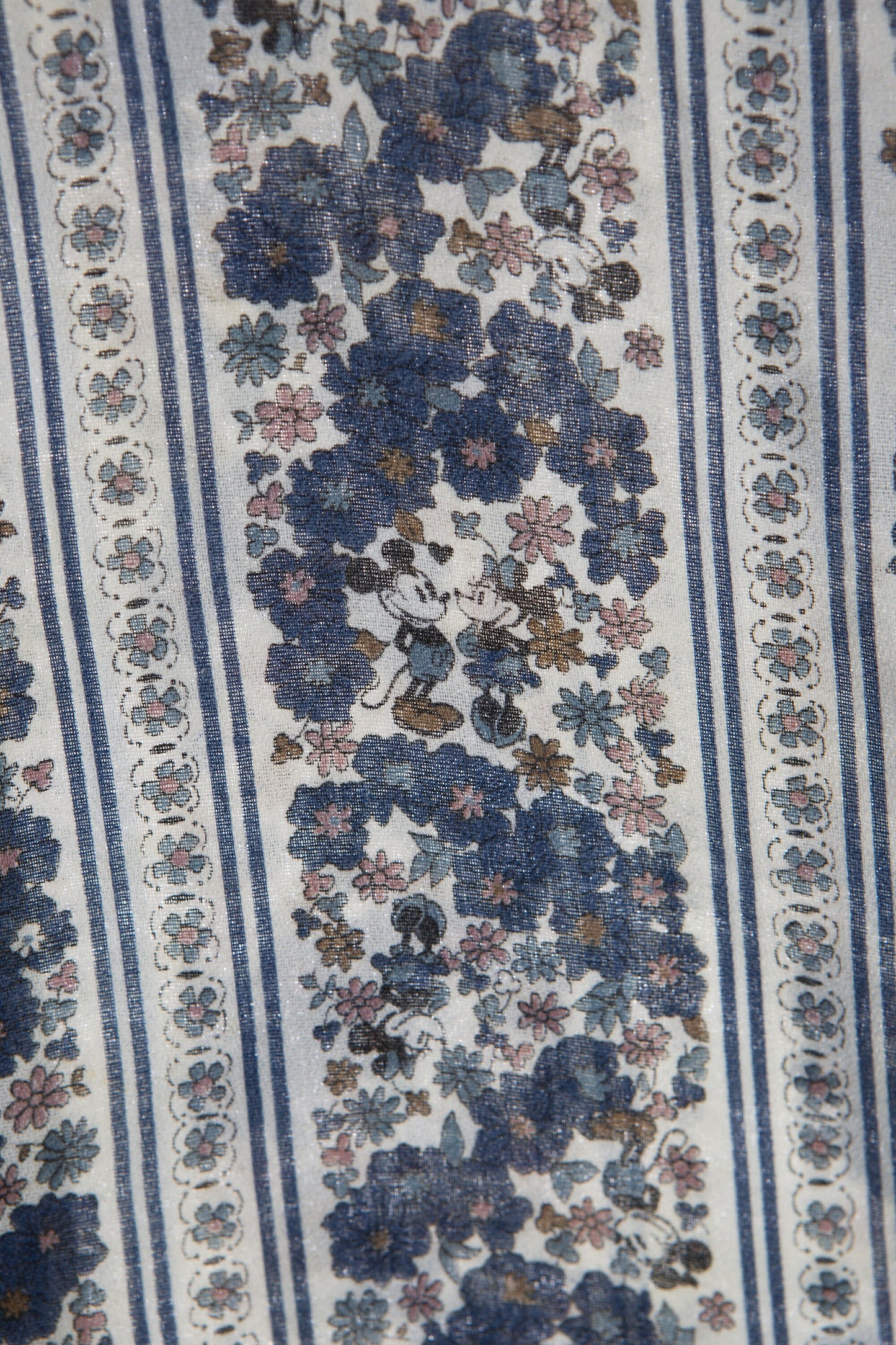 Vintage Kennington Floral Mickey Mouse Print Long Sleeve Shirt