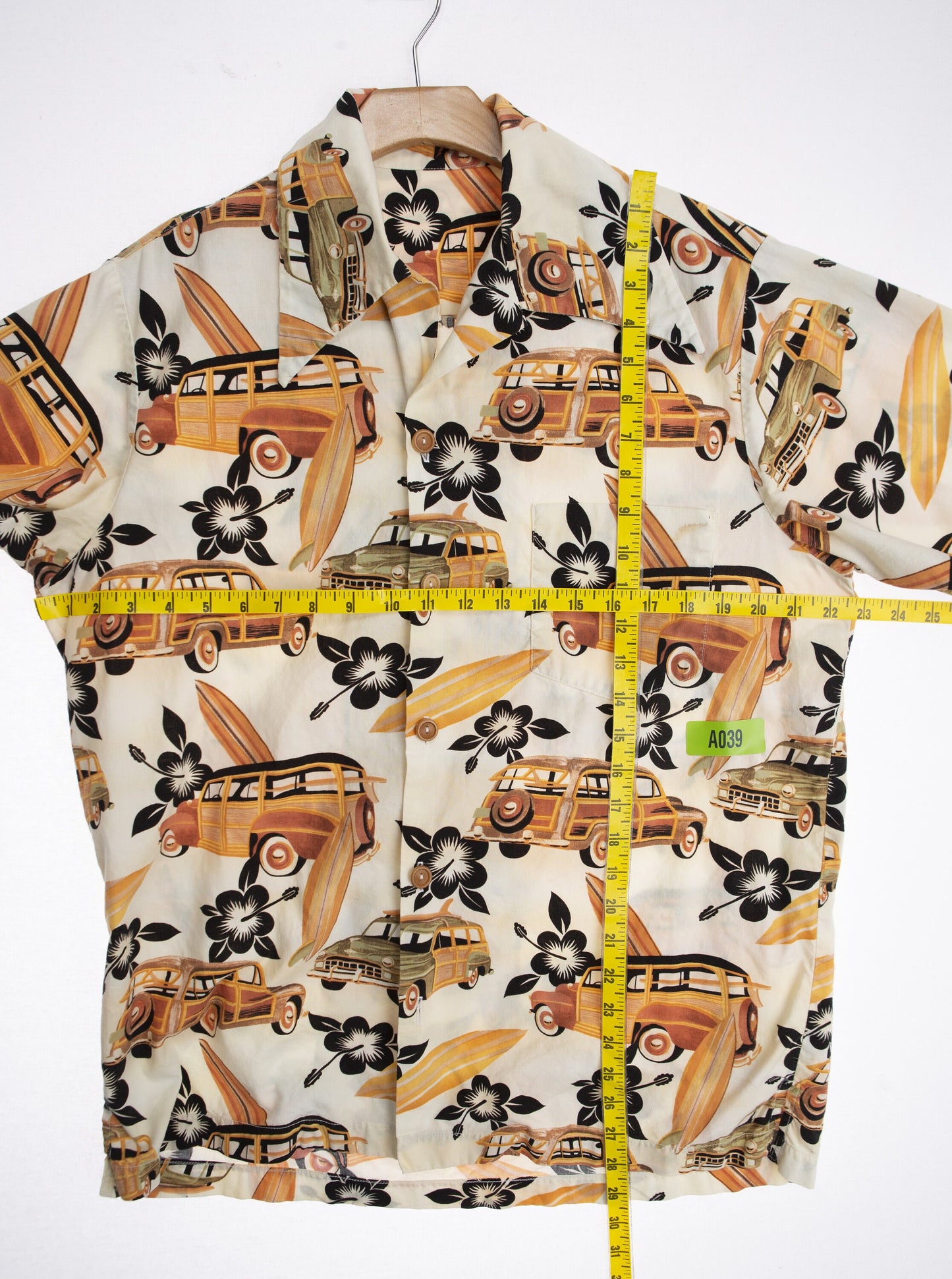 Vintage Men Surfing Print Hawaiian Shirt