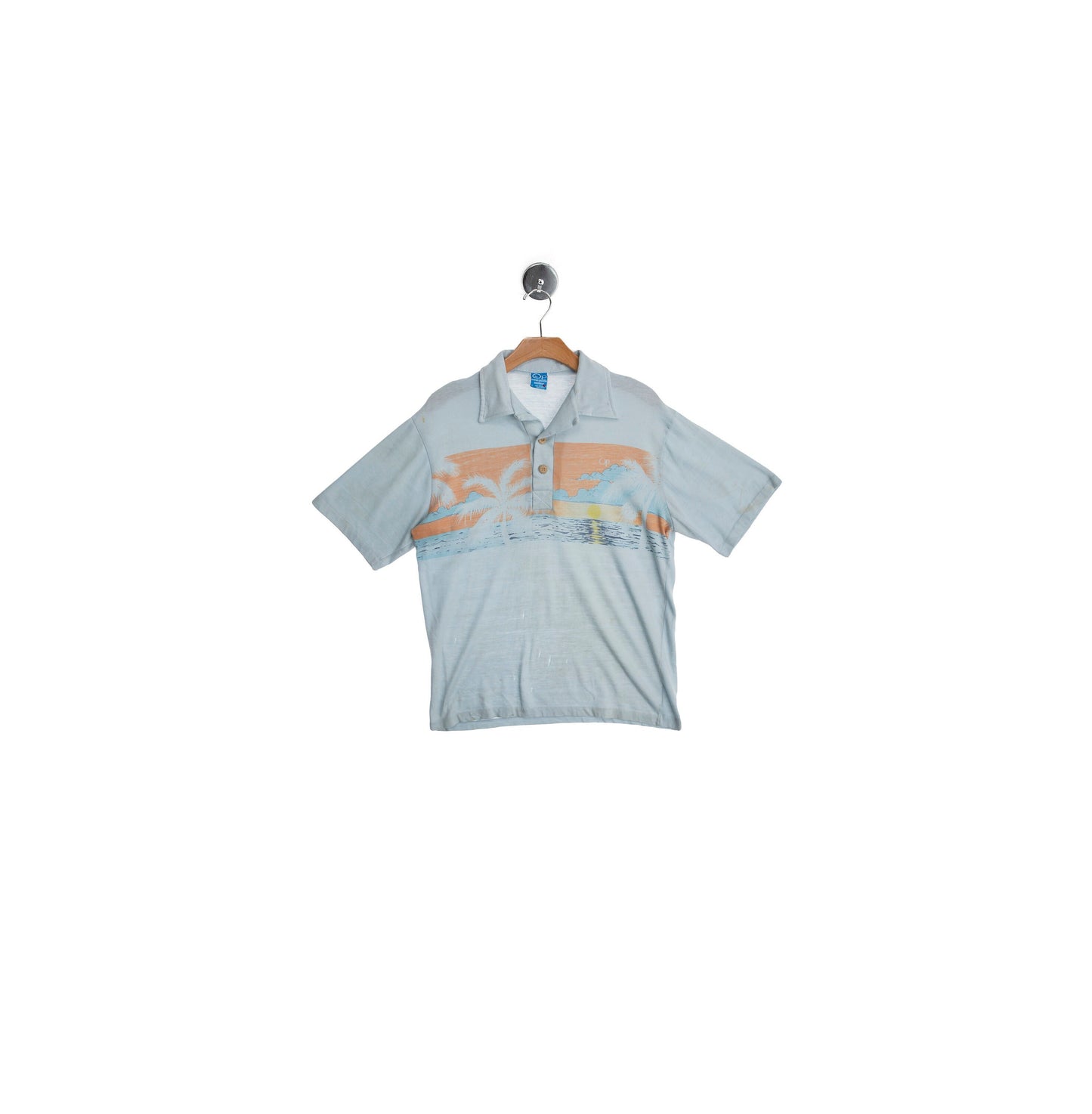 Vintage Op Graphic Polo Shirt - Ocean Pacific - Era 1970s - 1980s