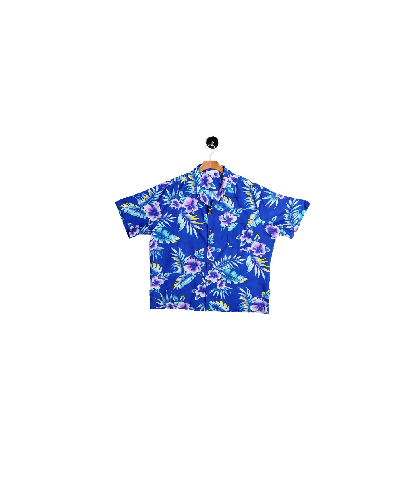 Vintage Men Blue Hwaiian Shirt