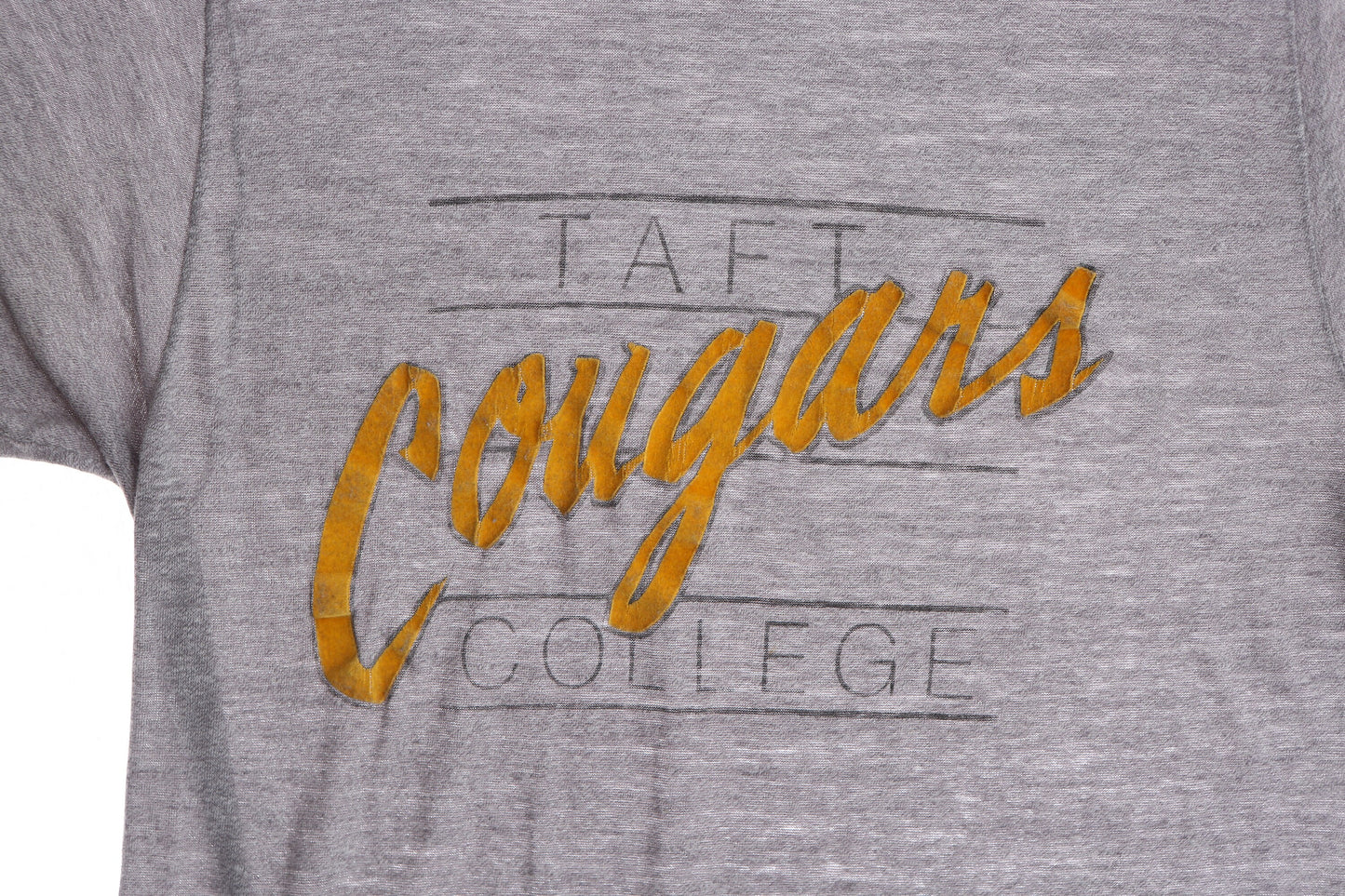 Vintage Champion T-shirt - Taft Cougars College Print