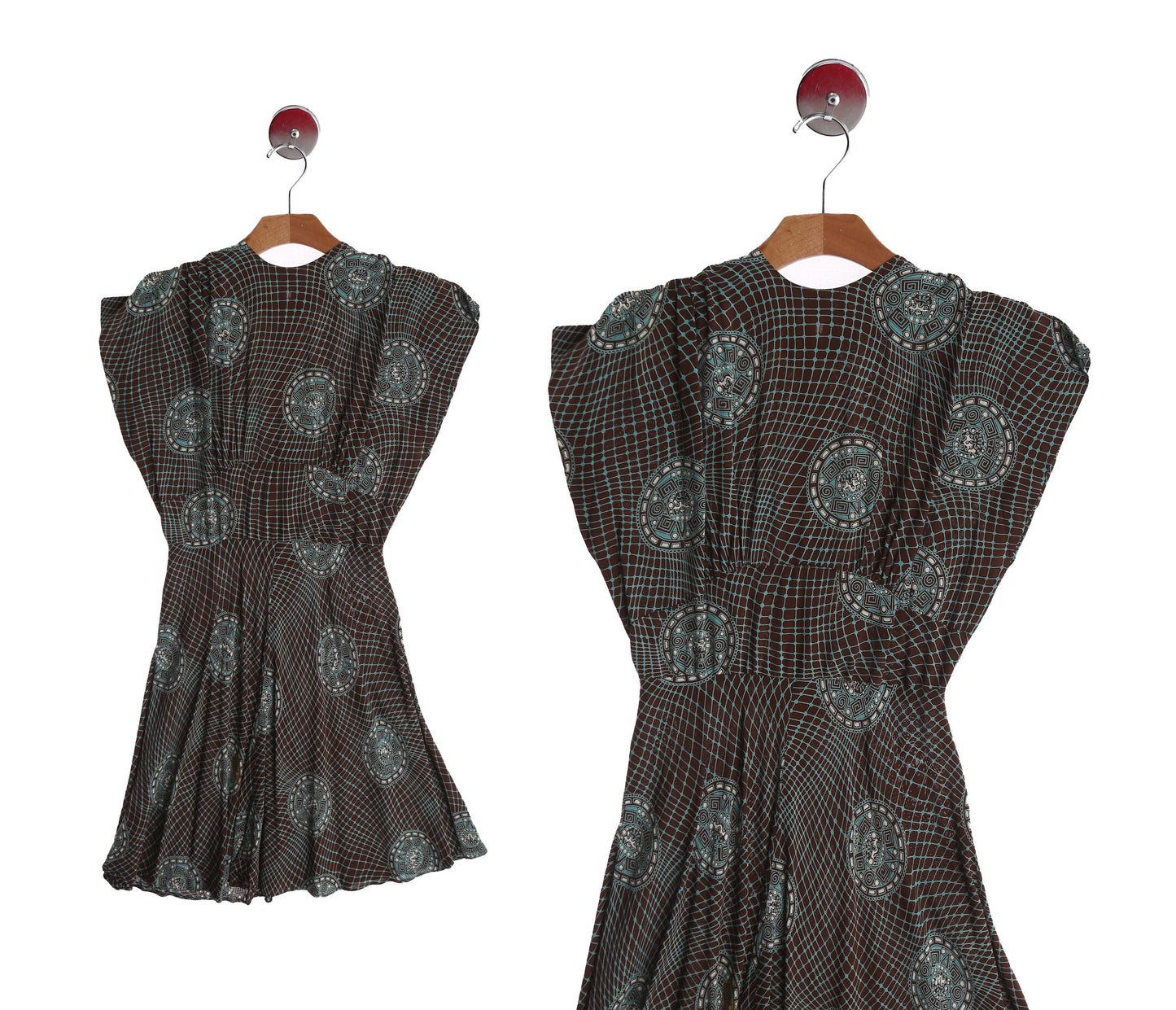 Vintage 1940s Brown Casual Dress