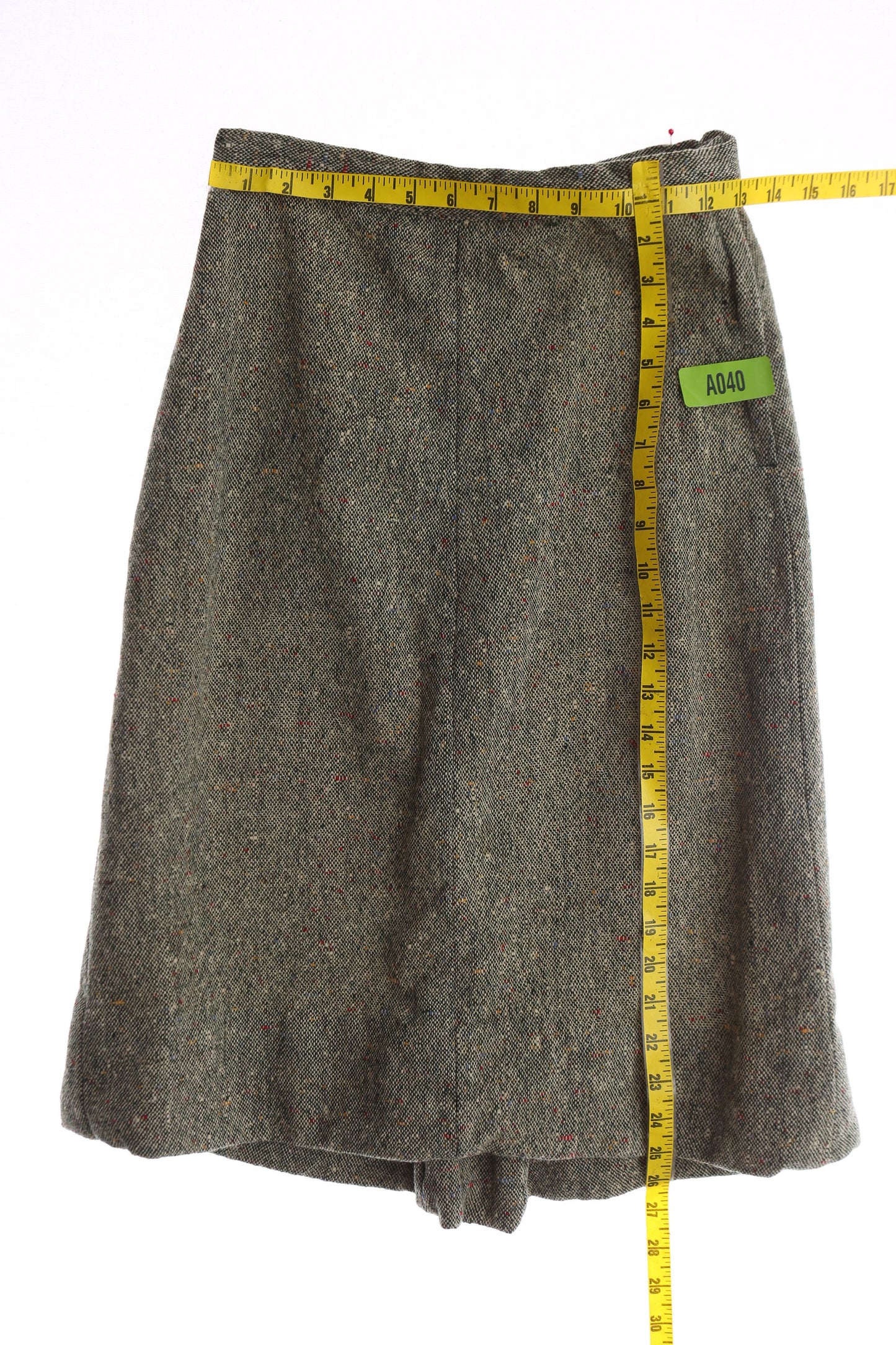 Vintage Women Wool Casual Skirt - Era 1940's - 1950's