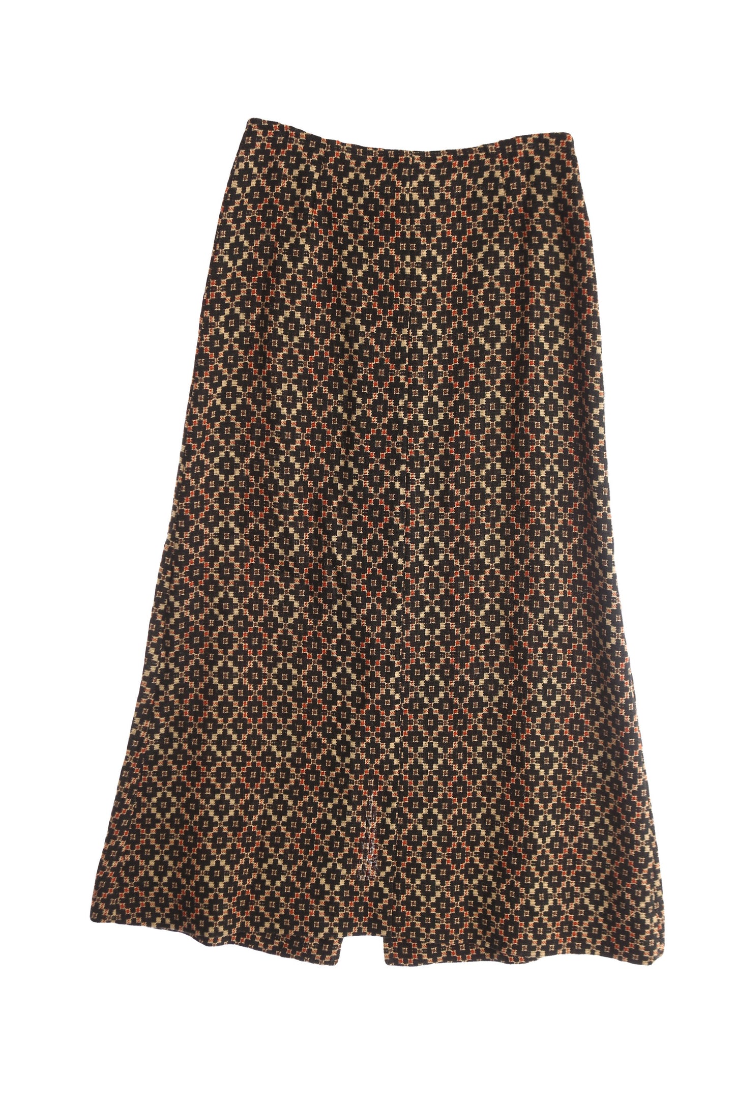 Vintage Women Button-Down Brown Casual Skirt