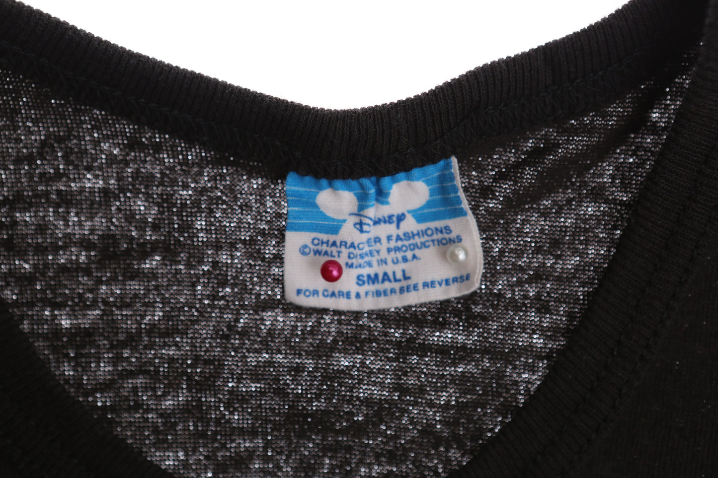 Vintage Mickey Mouse Black Graphic Cropped T-shirt