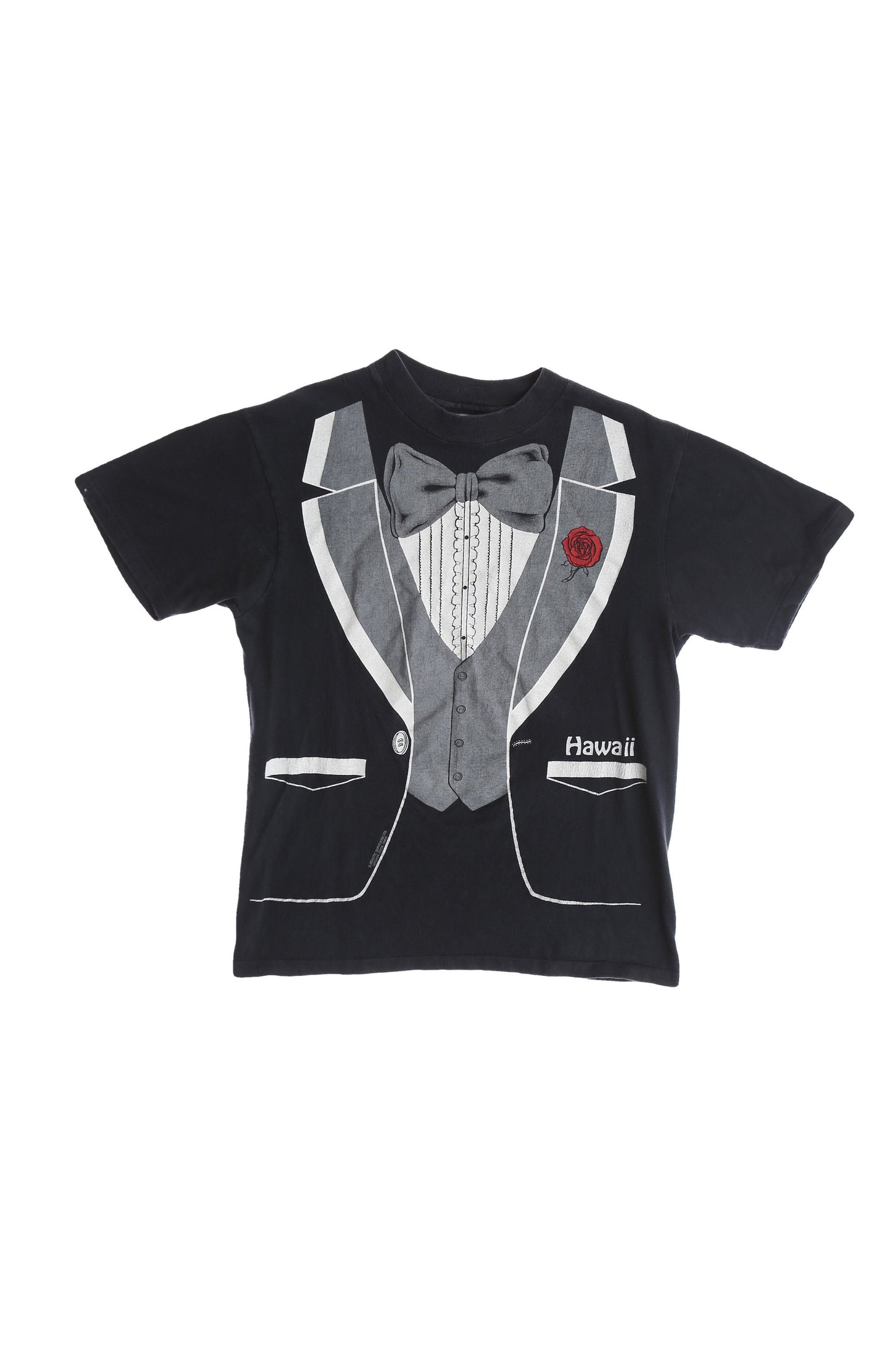 Vintage Tuxedo Graphic T-shirt - Hanes label - Hawaii Print - Era 1980s - 1990s