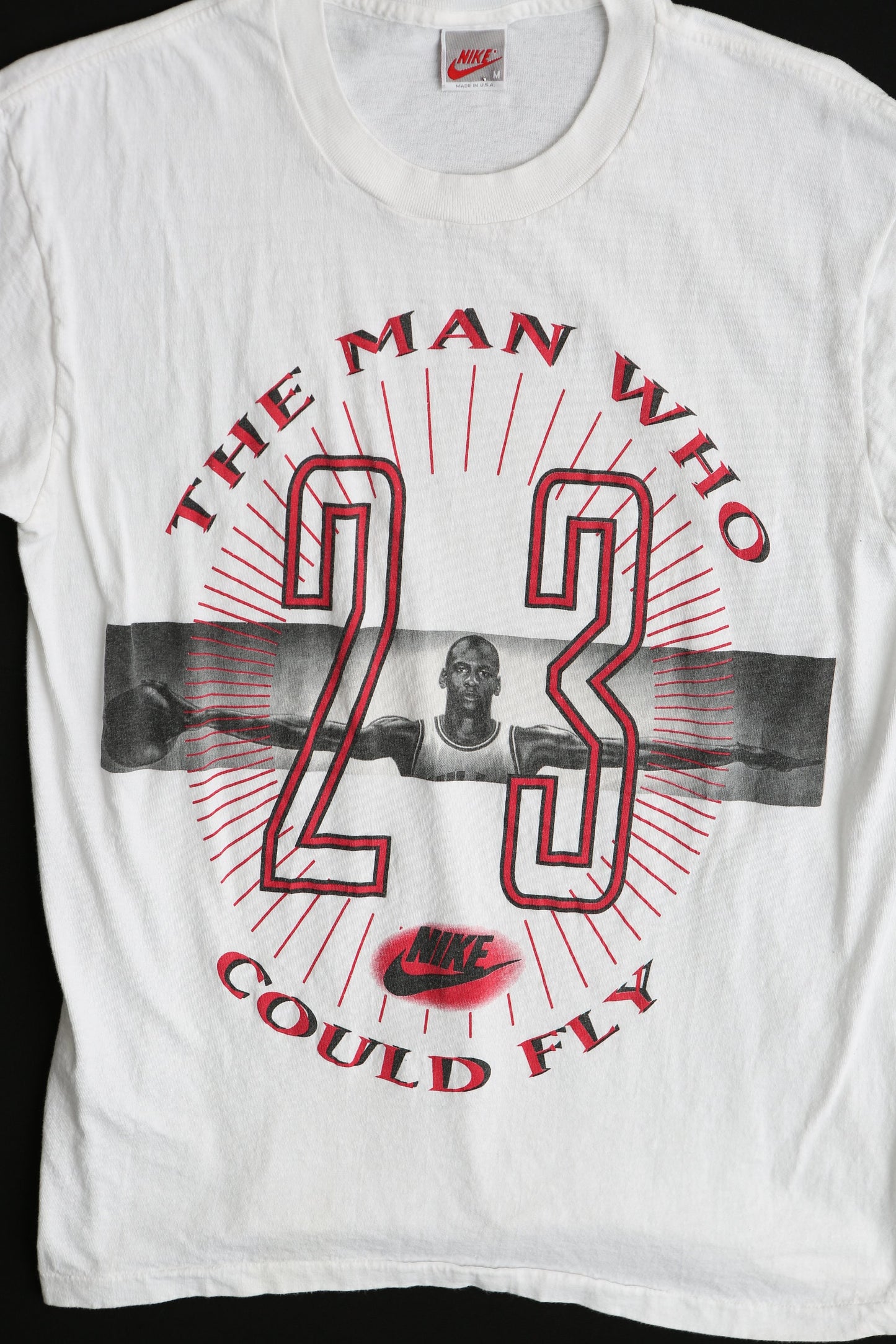 Vintage Nike Jordan Basketball Graphic T-shirt - The Man Who Could Fly