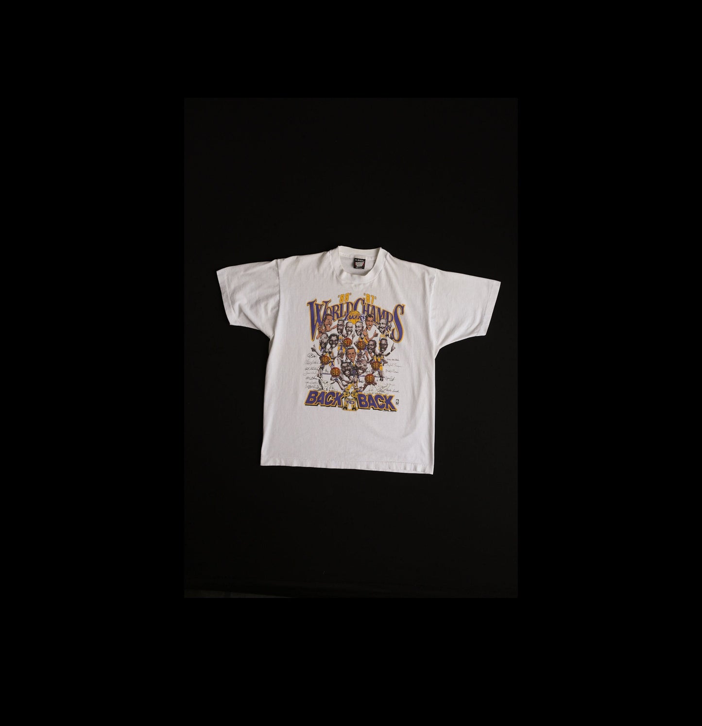 World Champs Back-to-Back - 88 87 Los Angeles Lakers White Graphic T-shirt