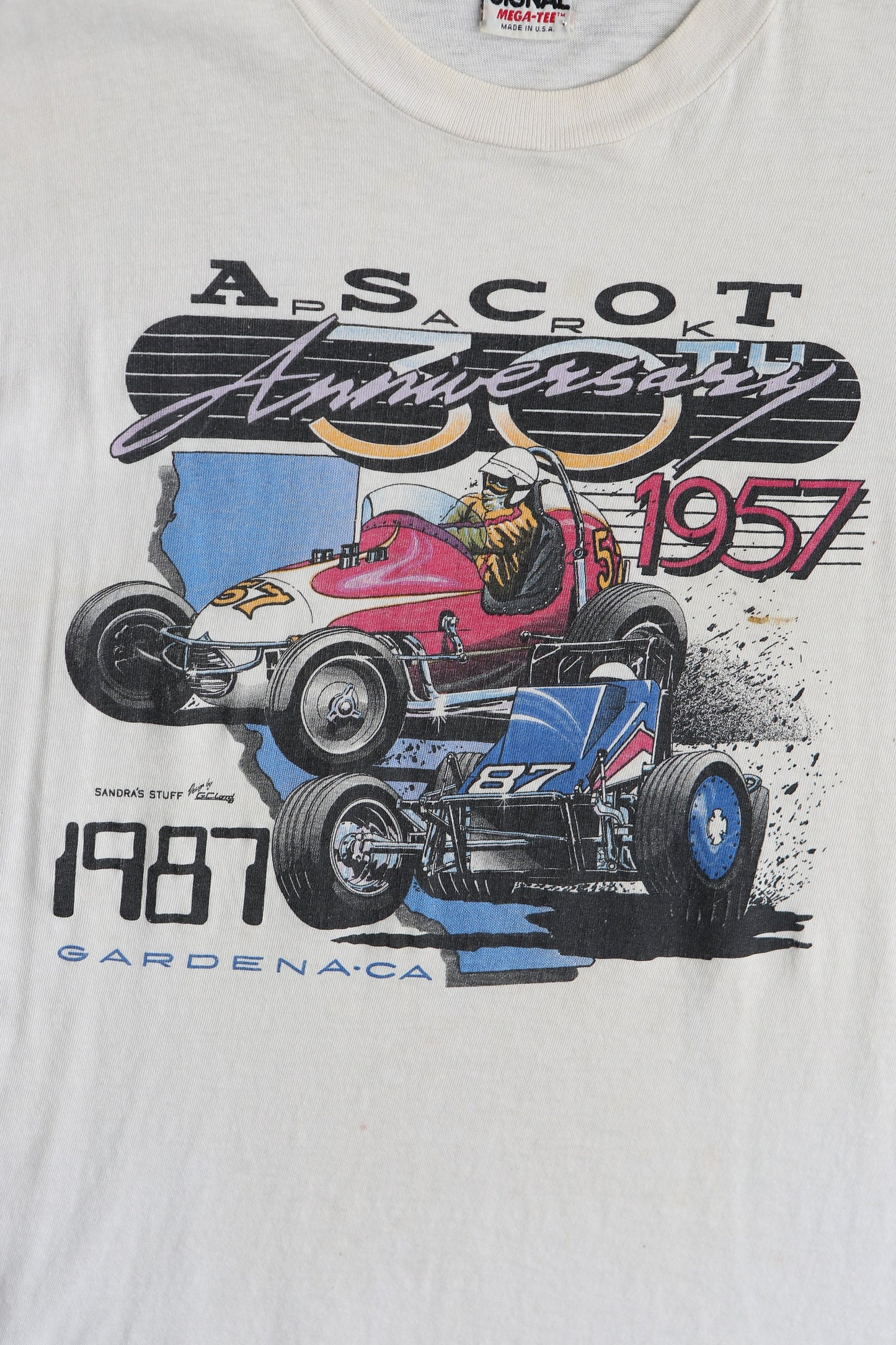 Vintage Ascot Park 30th Anniversary Racing Graphic T-shirt