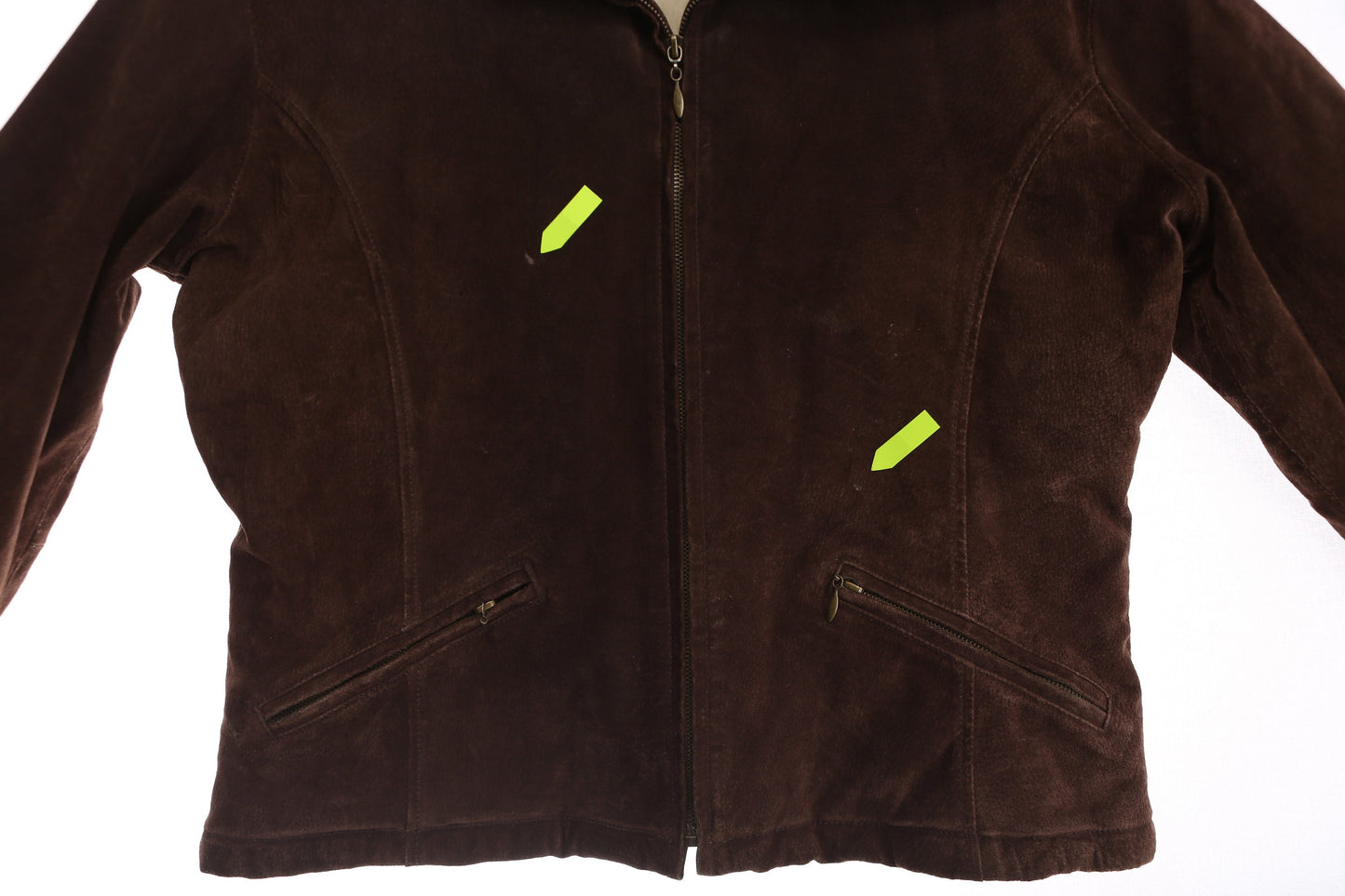 Vintage Women Brown Suede Shearling Jacket