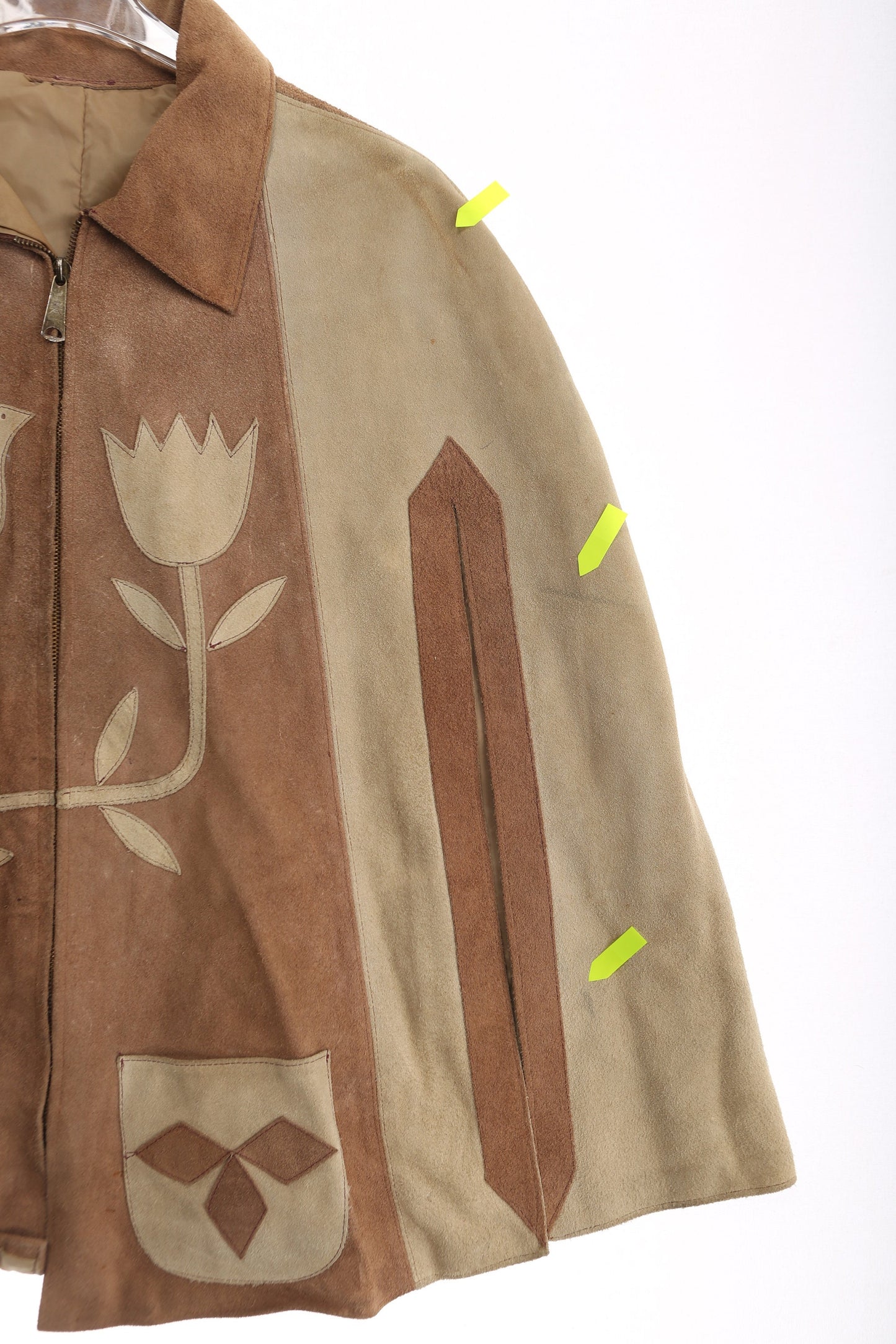 Vintage Women Suede Poncho - Era 1960's - 1970's