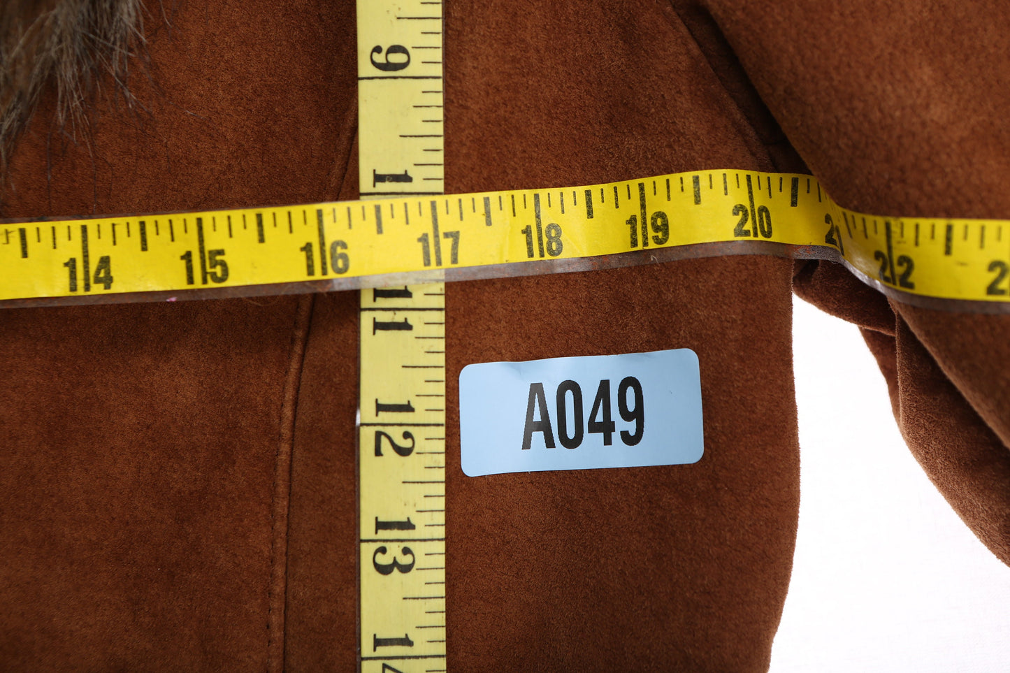 Women Brown Suede Jacket with Shear Lining