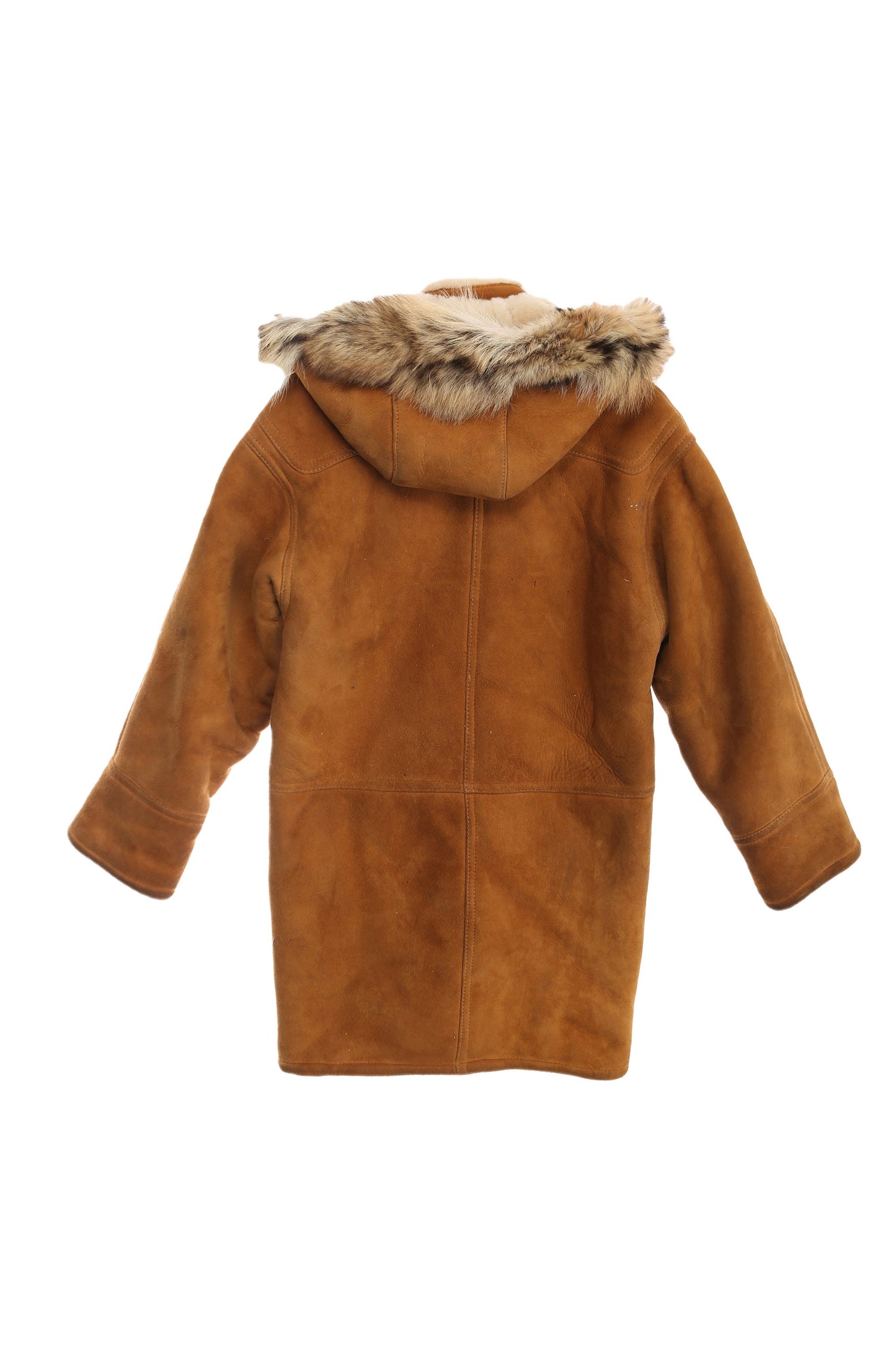 Vintage Women Hooded Shearling Coat with Toggle Closures - Made in USA By Sawyer of Nopa