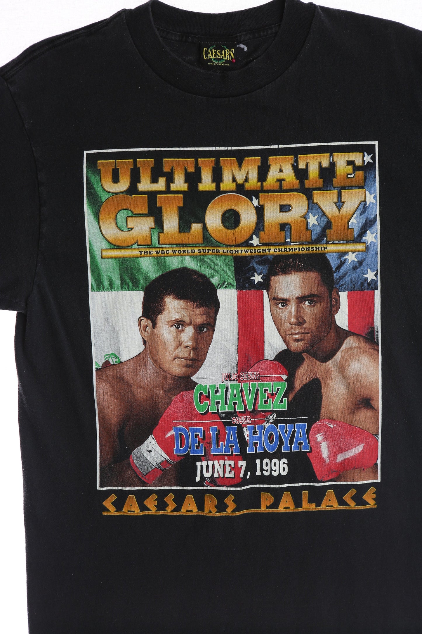 Ultimate Glory Chavez VS De La Hoya Cesars Palace Boxing Event Graphic T-shirt