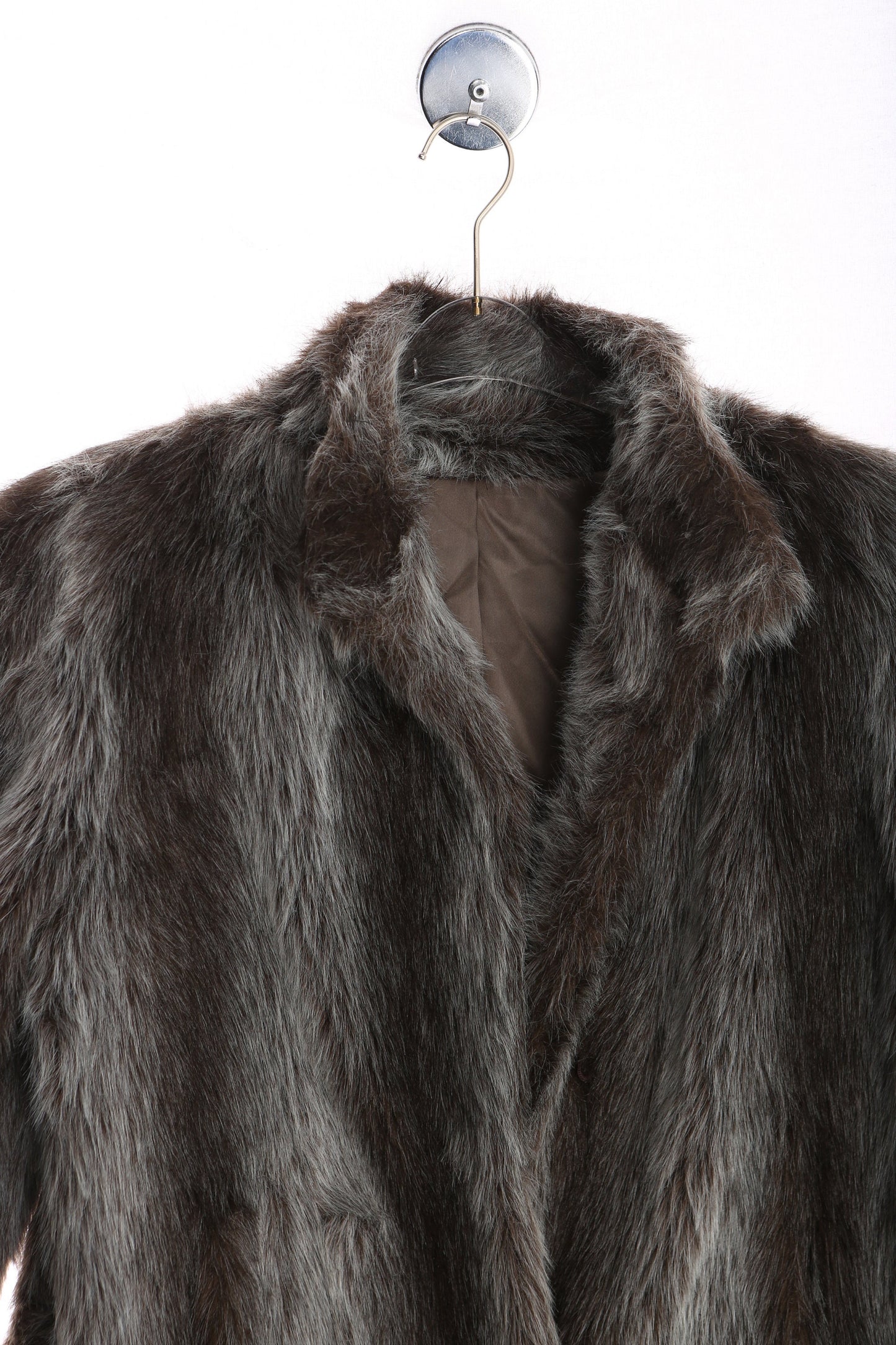 Vintage Women Brown Faux Fur Jacket