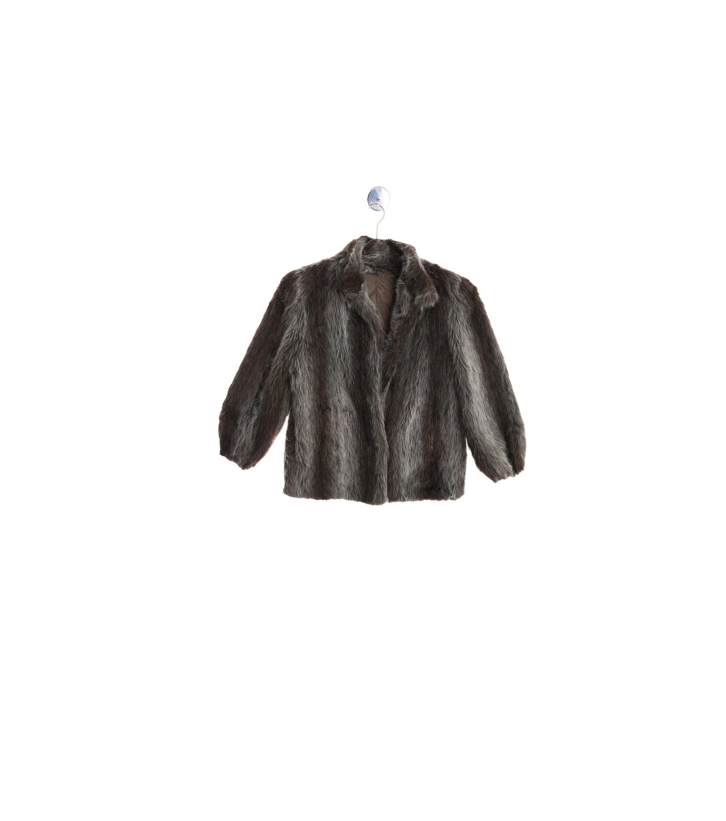 Vintage Women Brown Faux Fur Jacket