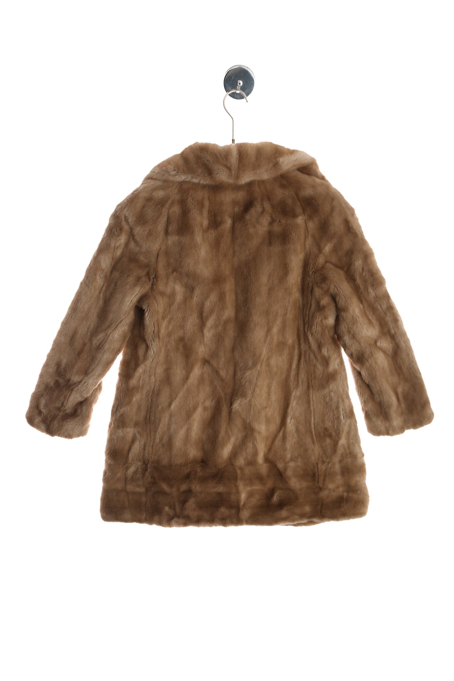 Vintage Women Brown Faux Fur Coat