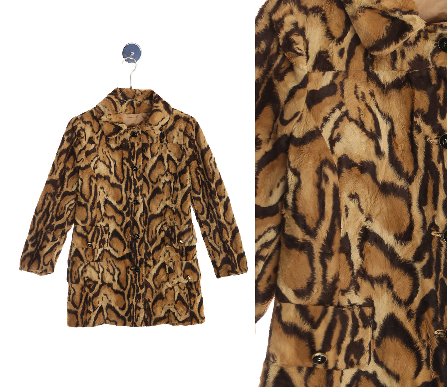 Vintage 1970's Women Animal Print Coat by Manimals of Greenlea