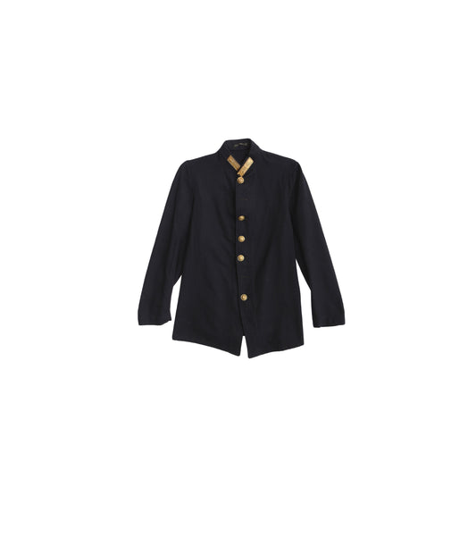 Vintage Military Blue Wool Coat