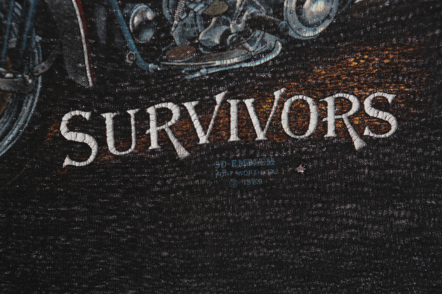 Harley Davidson Survivors - Vintage Graphic T-shirt - 3D Emblem