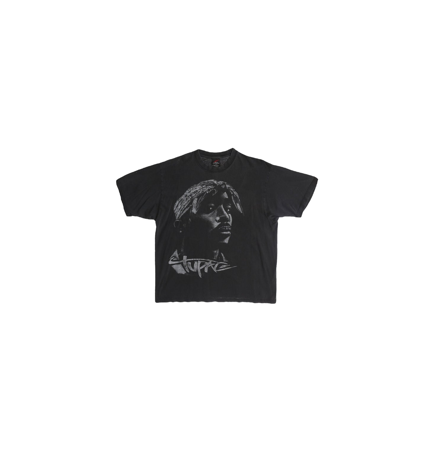 Tupac - Black Graphic Shirt with Tupac Face Print