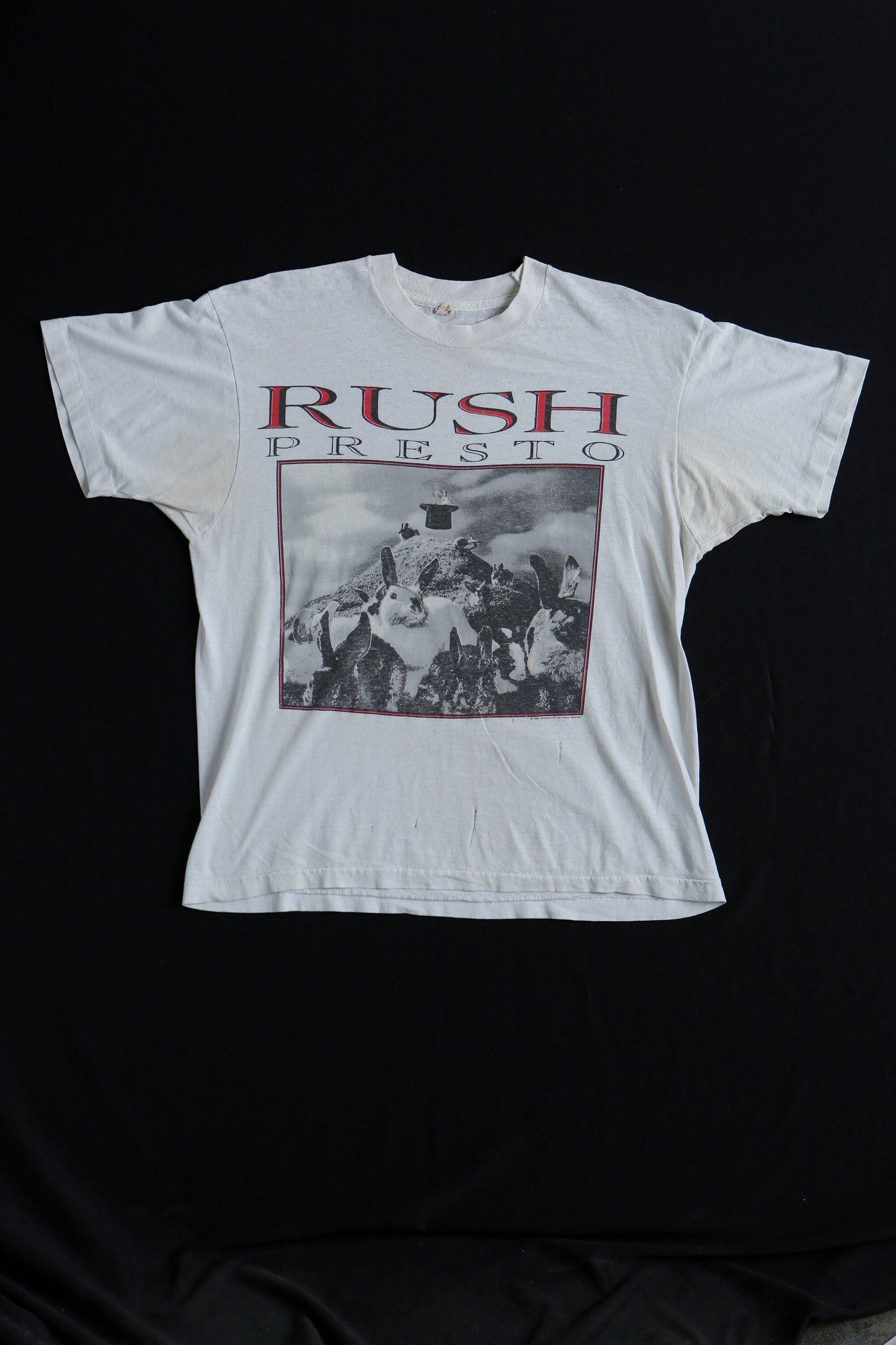 Rush vintage t-shirt 1990 presto rabbits magic hat