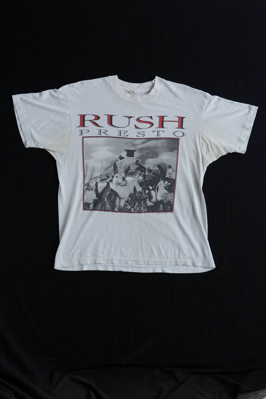 Rush vintage t-shirt 1990 presto rabbits magic hat