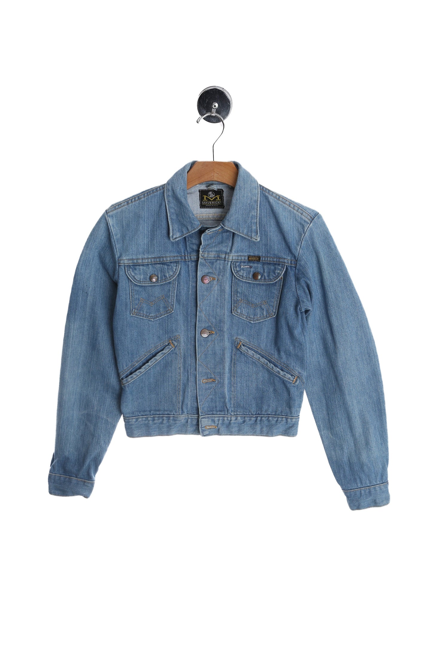 Vintage Maverick Denim Jacket - Made in USA - Era 1970s - 1980s