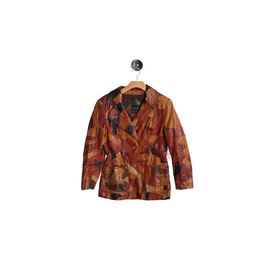 70s Woman Patchwork Leather Jacket