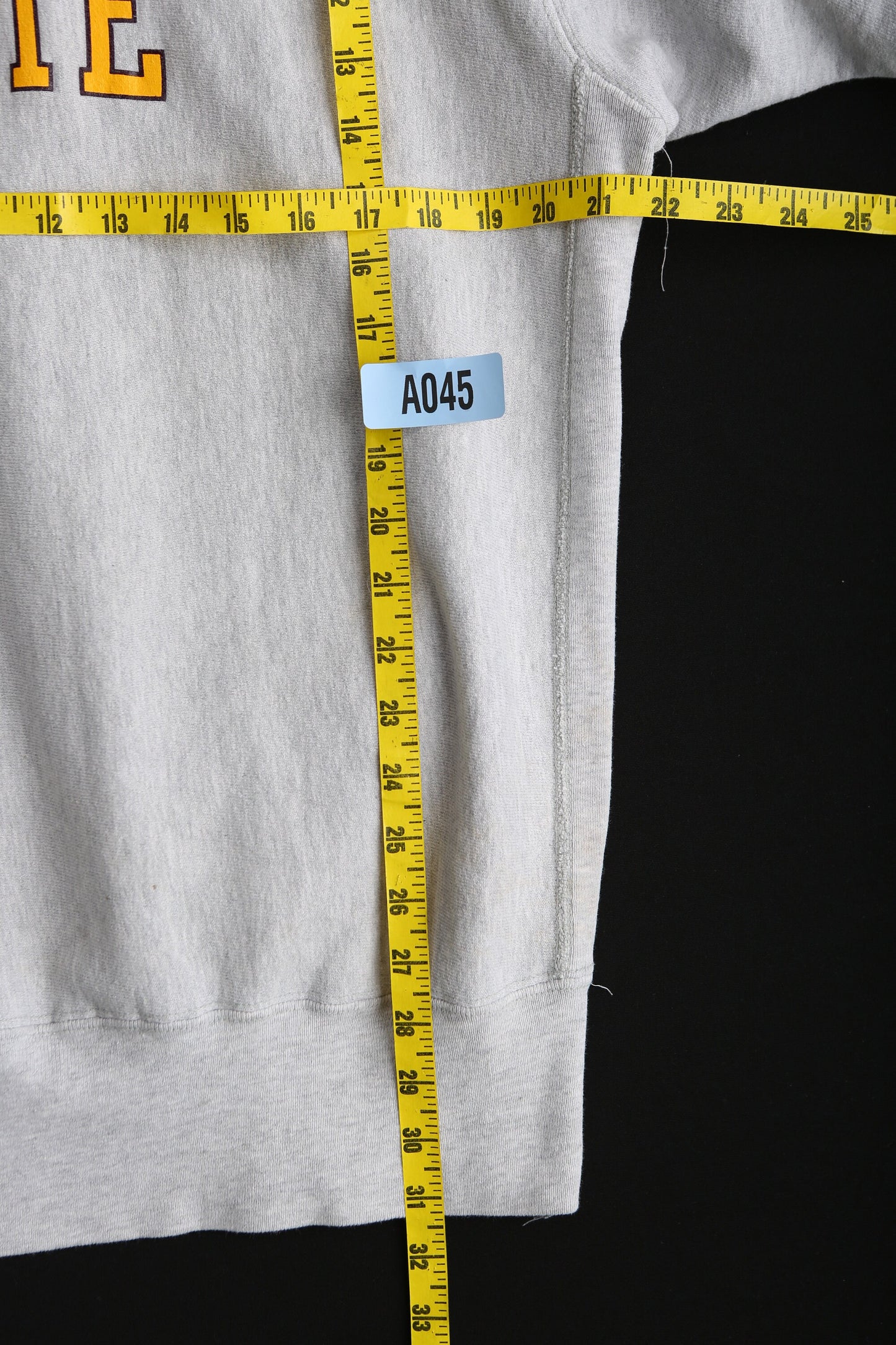 Vintage Champion Gray Crew Neck Sweatshirt with Arizona State University Print