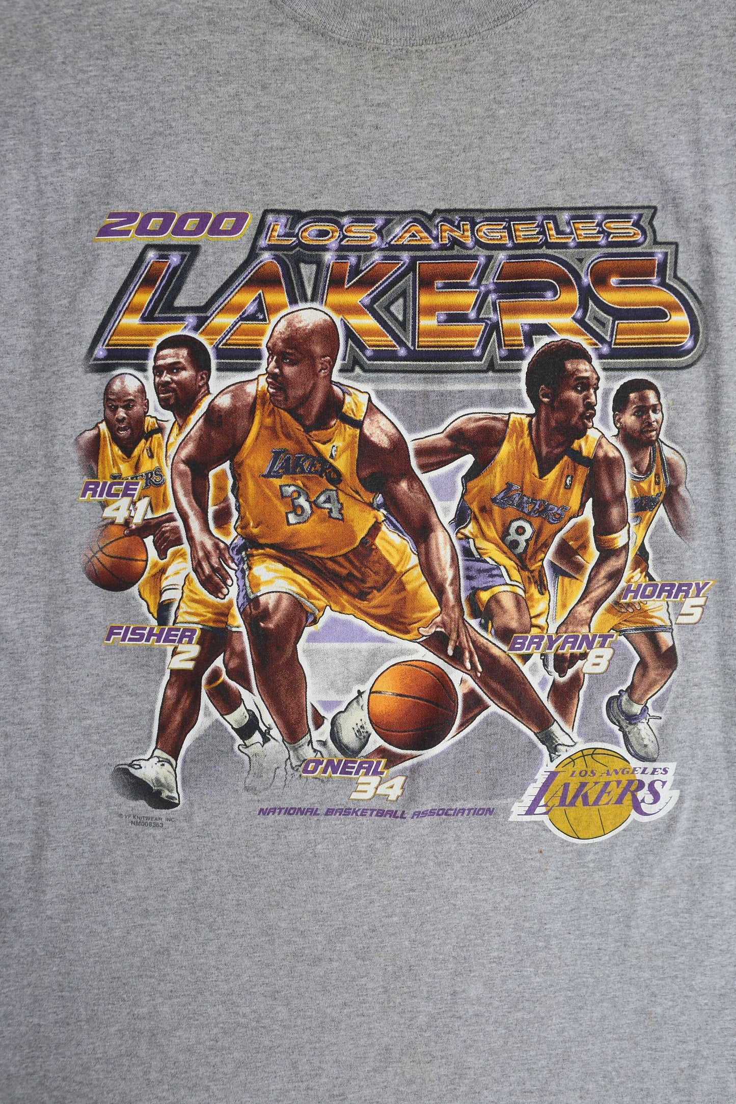 2000 Los Angeles Lakers Gray Graphic T-shirt