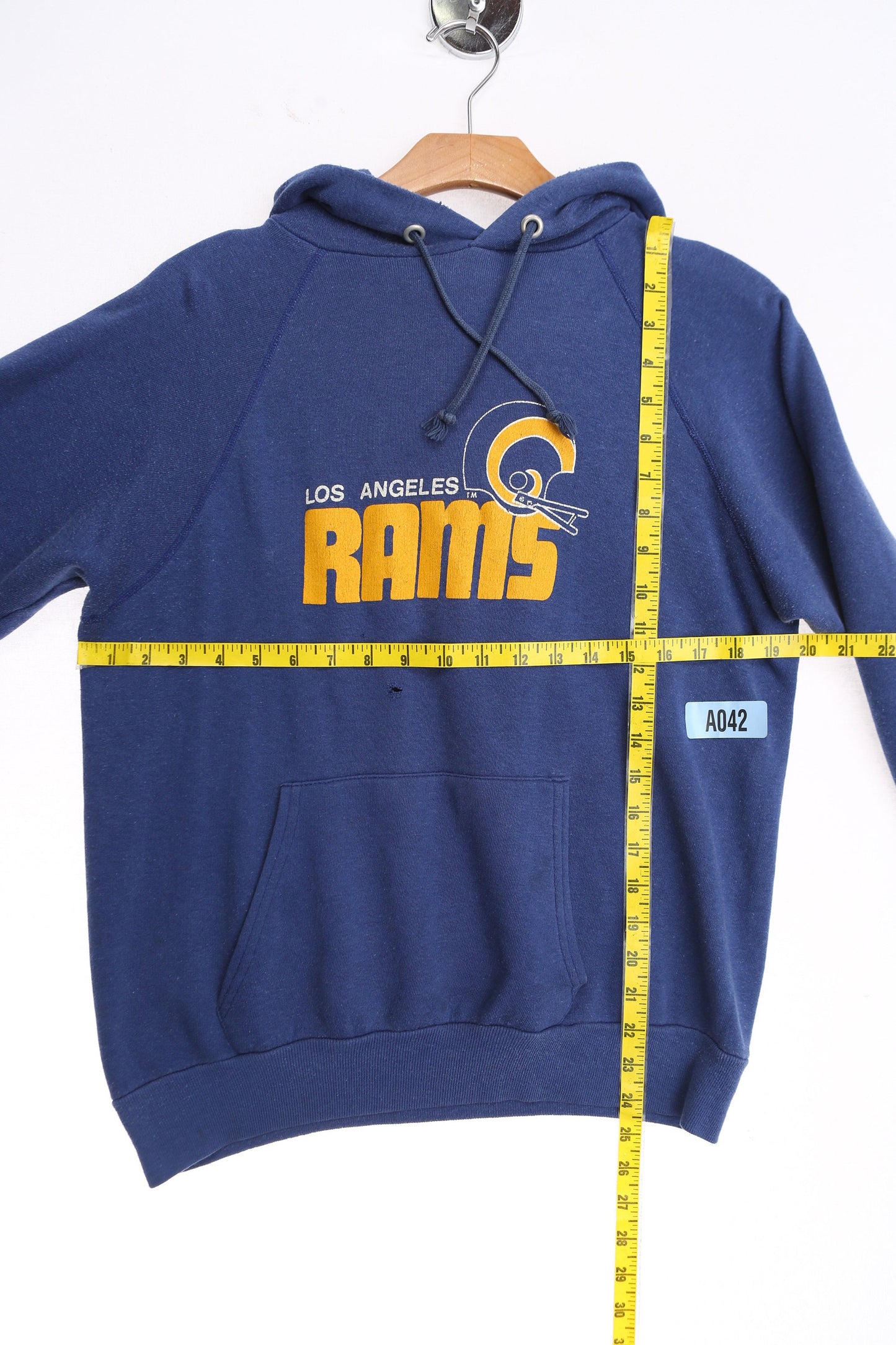 Vintage Rams Graphic Hoodie - Los Angeles Football Team - Champion Label