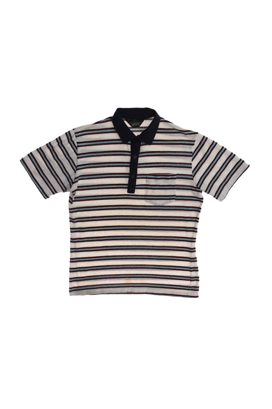 Vintage Jantzen White Striped Polo Shirt