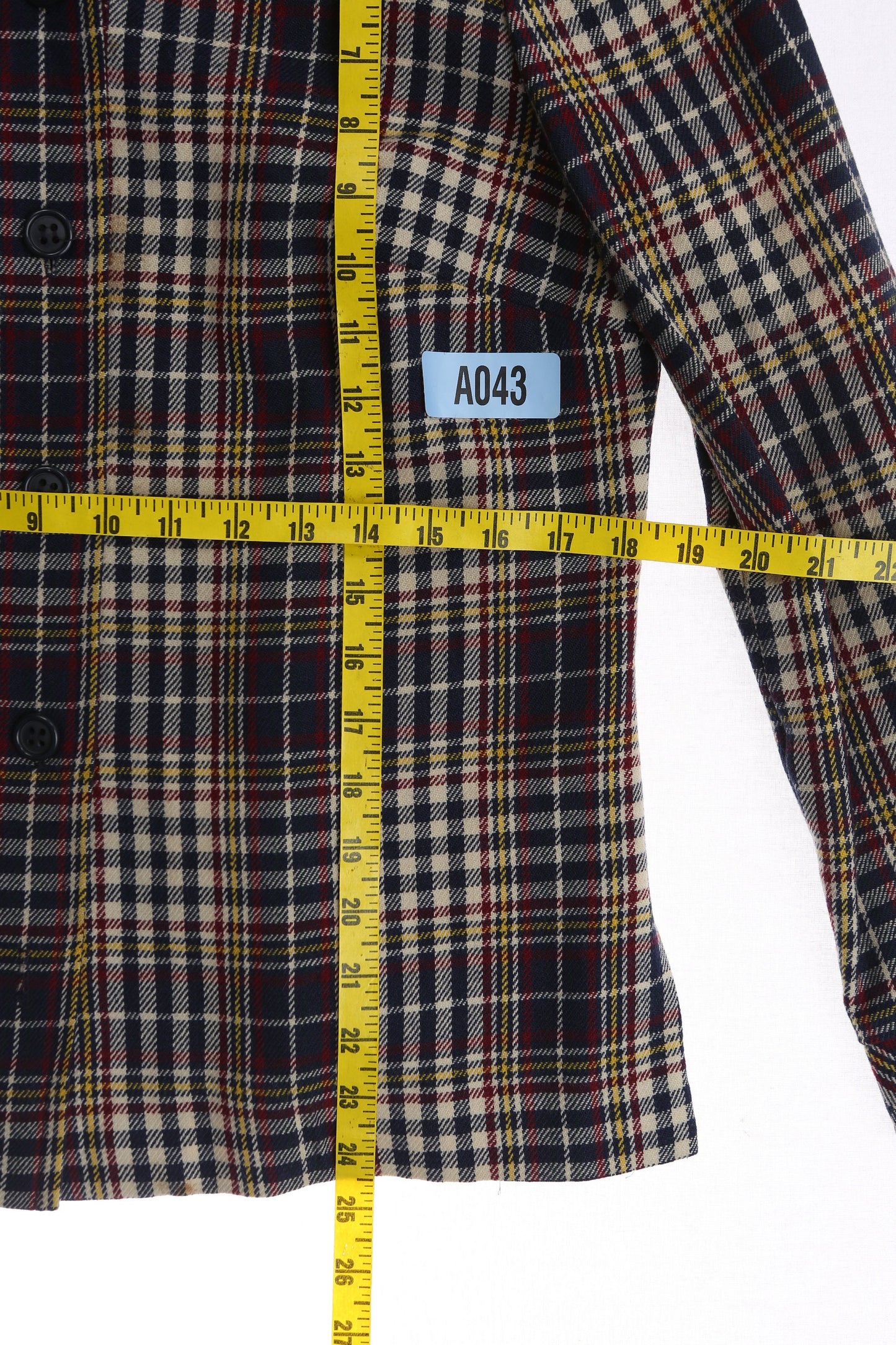 Vintage Women Flannel Top - Brown Plaid Pattern - by Handmacher Weatherware