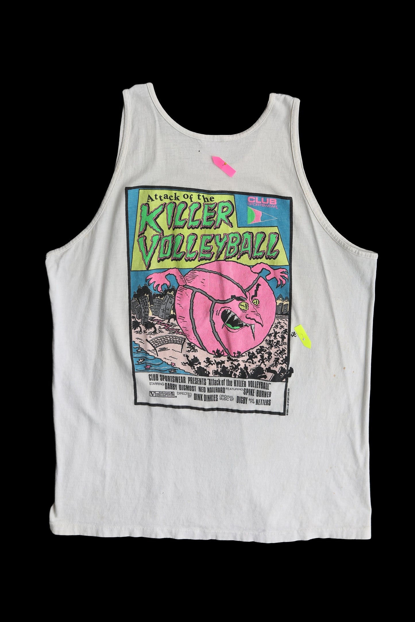 Vintage Volleyball white Graphic Tank Top - Attack of the Killer Volleyball