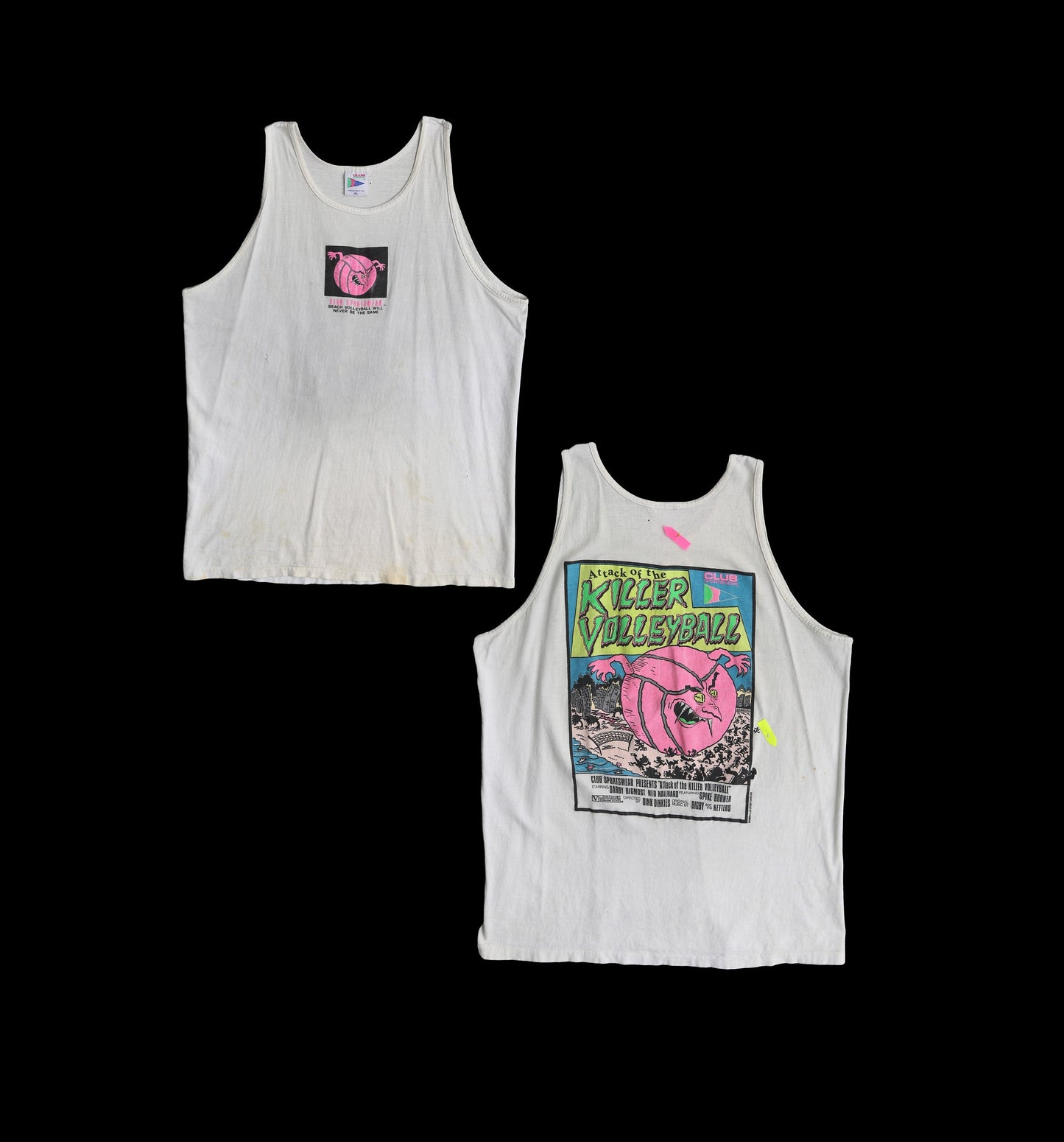 Vintage Volleyball white Graphic Tank Top - Attack of the Killer Volleyball