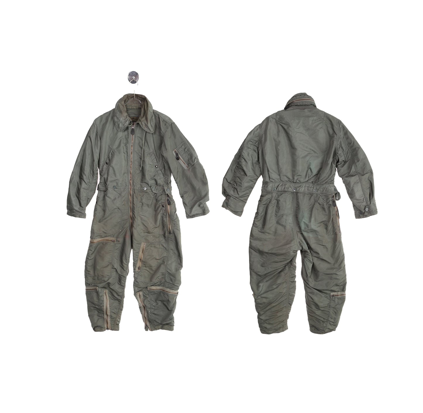 Vintage Flying Green Coverall Jumpsuit / Medium - Short