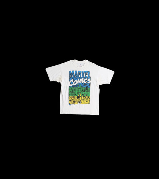 Vintage Comics White Graphic T-shirt - Estimated Era 1990's