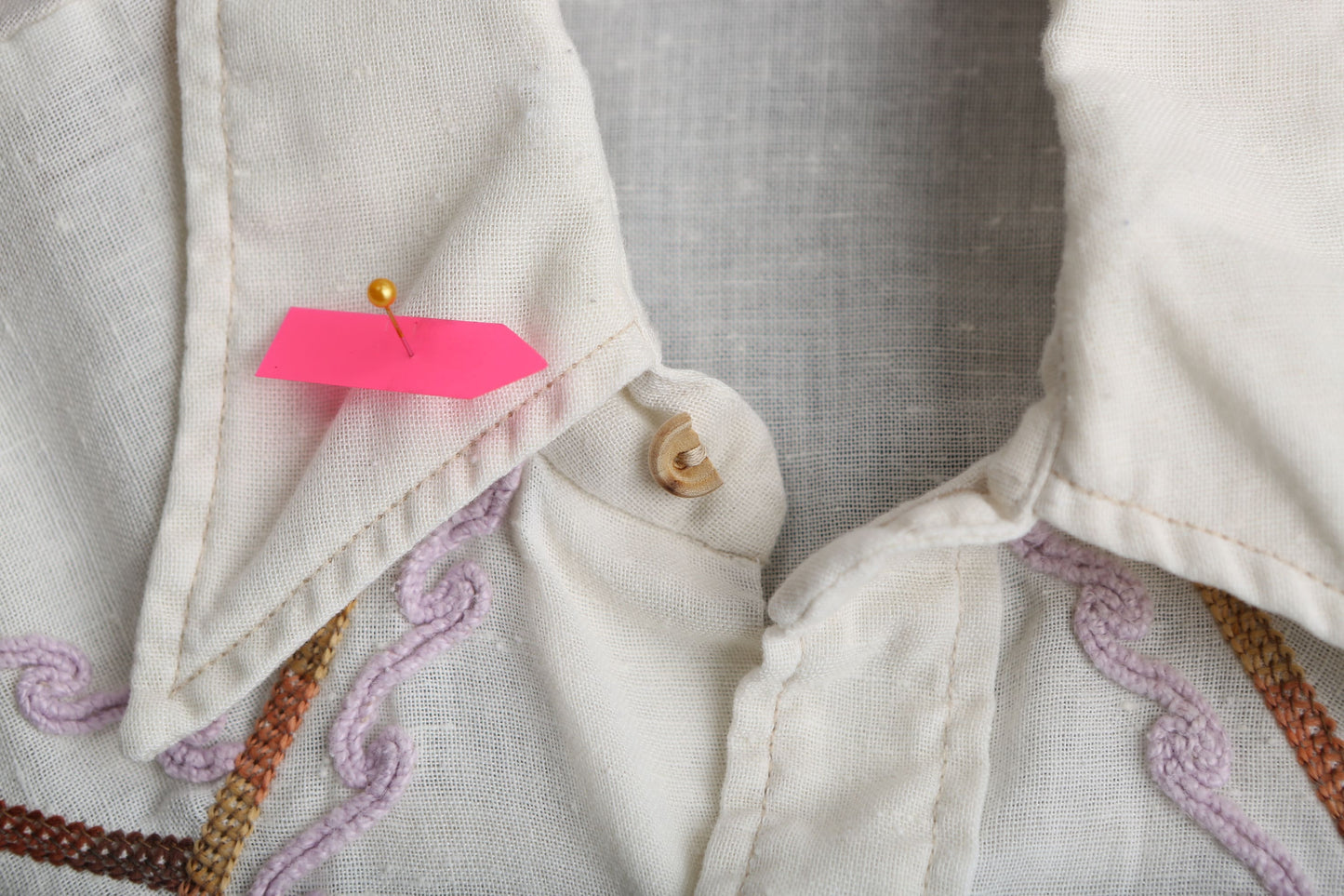 70s White Button Up Cotton Shirt