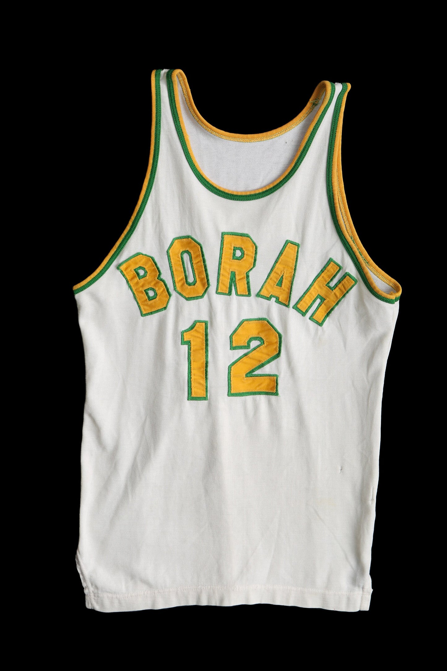 Vintage Basketball Jersey with 12 Borah Stitched Letters