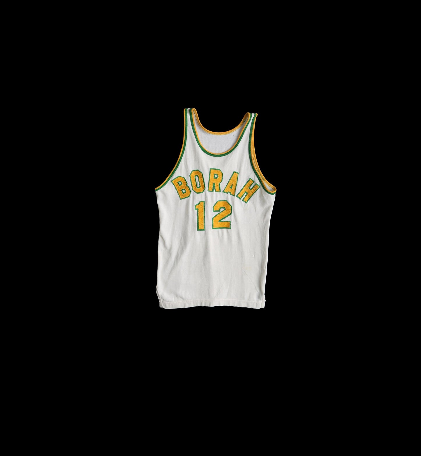 Vintage Basketball Jersey with 12 Borah Stitched Letters