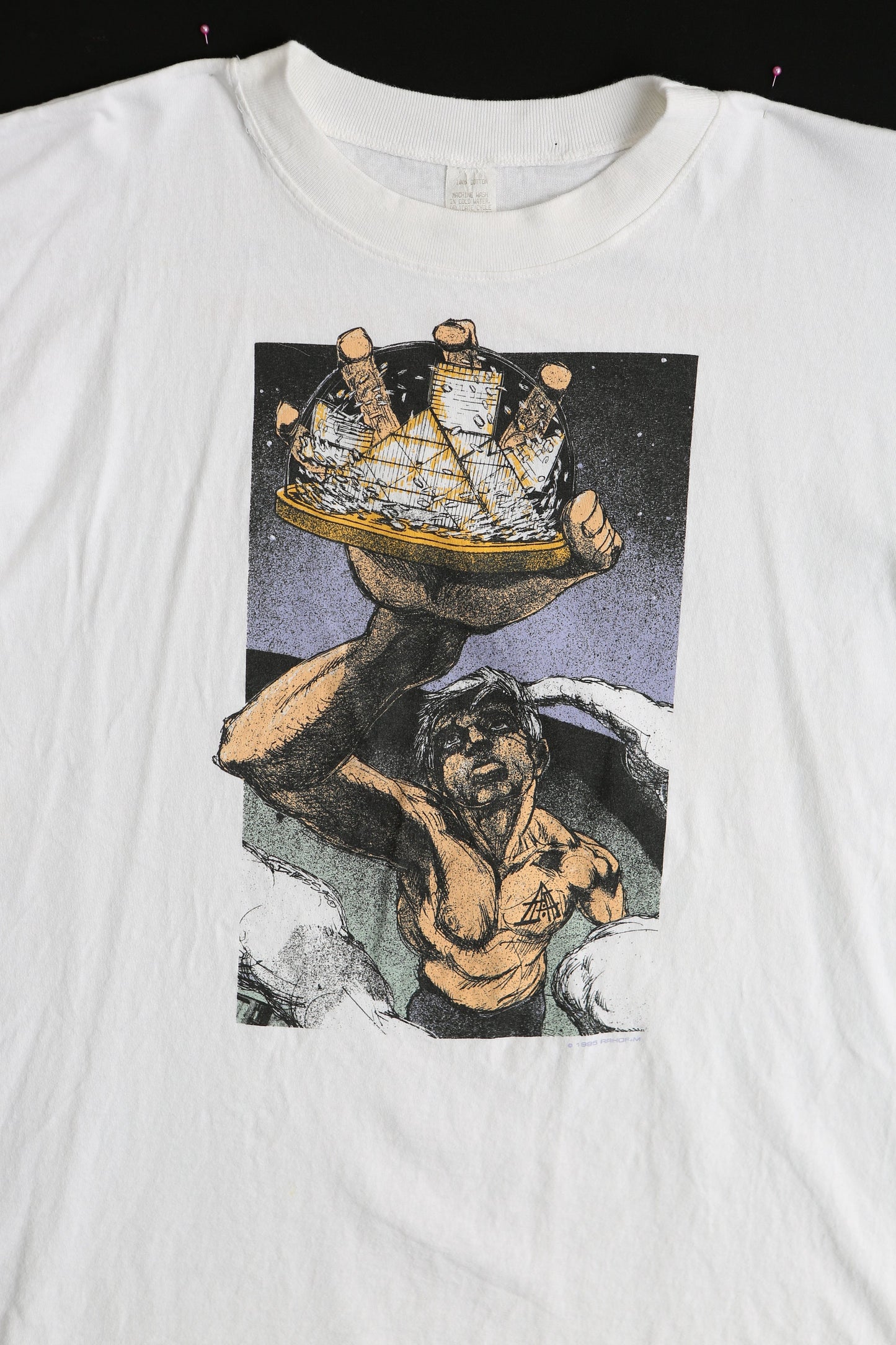 Vintage Inspirational Art White Graphic T-shirt - The Concert for The Hall of Fame