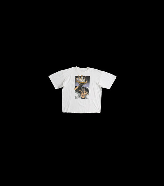 Vintage Inspirational Art White Graphic T-shirt - The Concert for The Hall of Fame