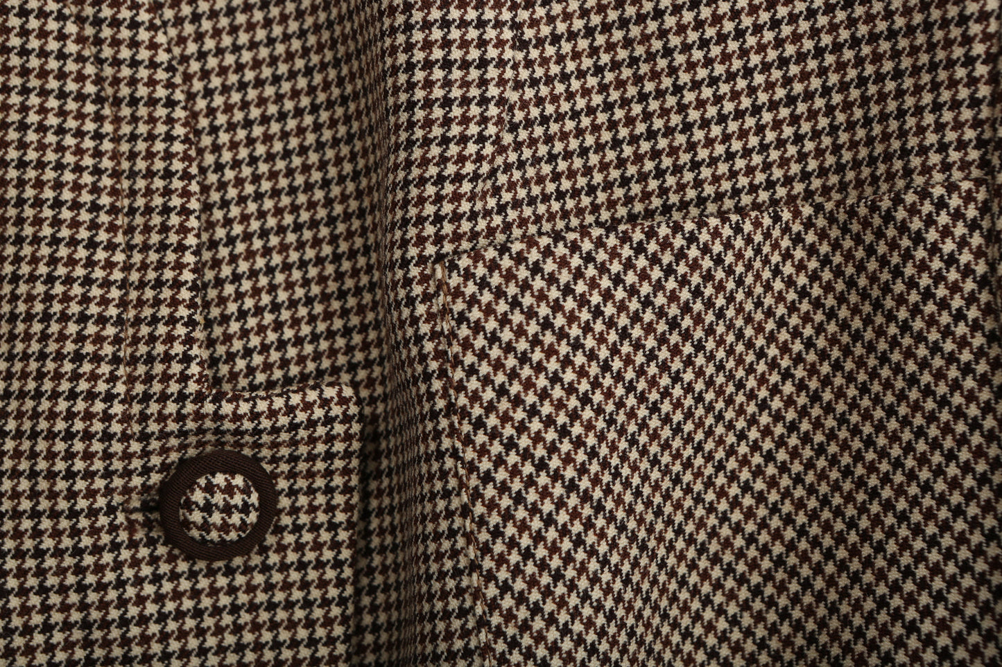 Vintage Women Brown Plaid Casual Jacket / Era 1940's - 1950's