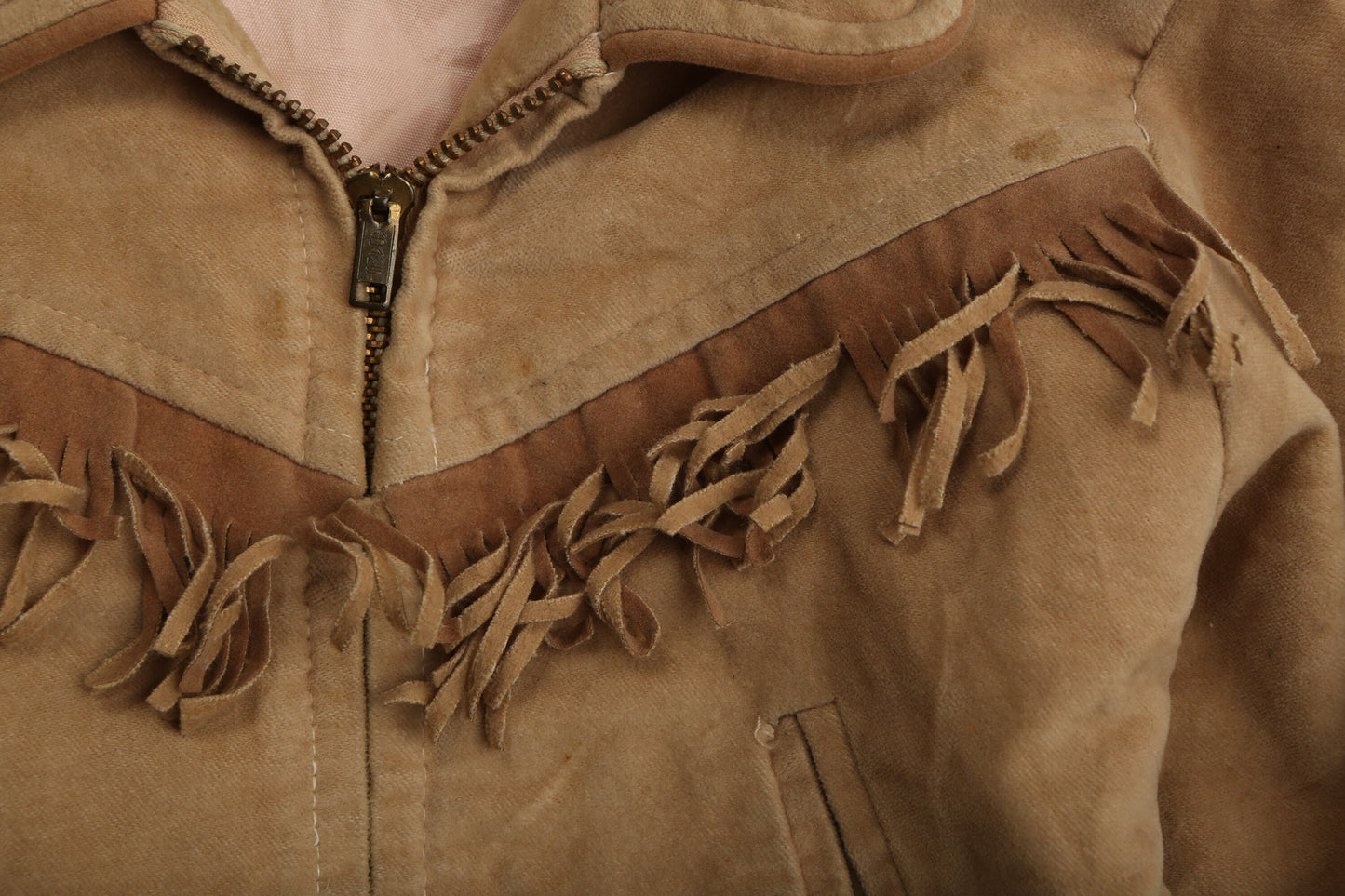 Vintage Kids Fringed Western Jacket / Era 1960's -1970's